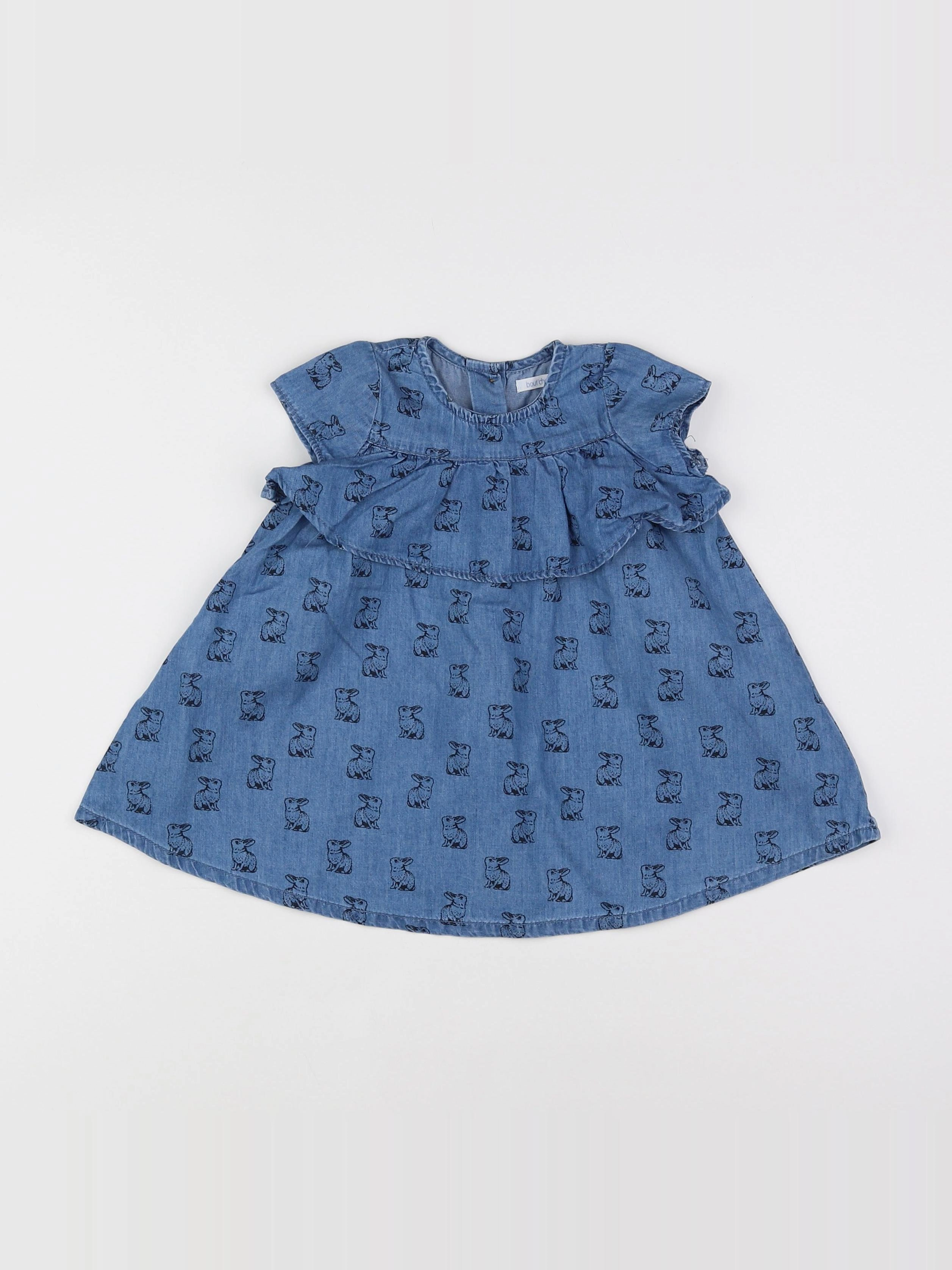 Boutchou - robe bleu - 6 mois