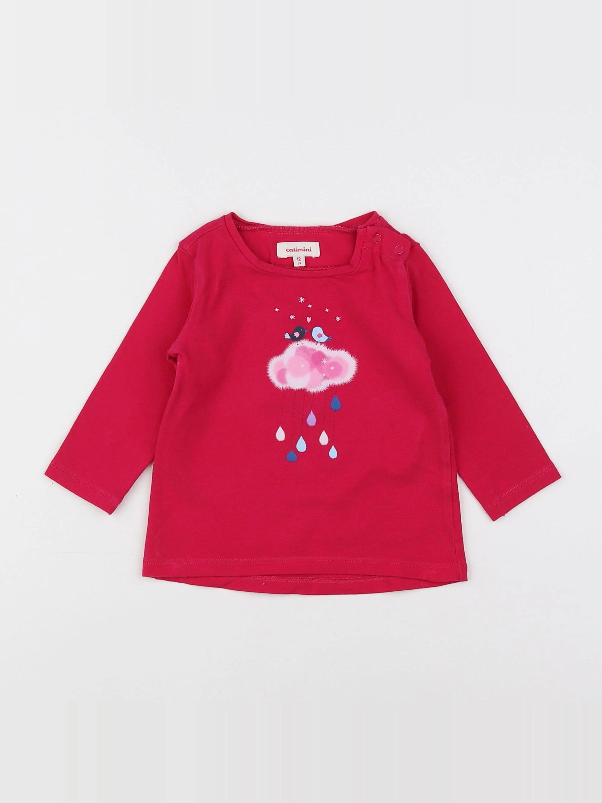 Catimini - tee-shirt rose - 12 mois