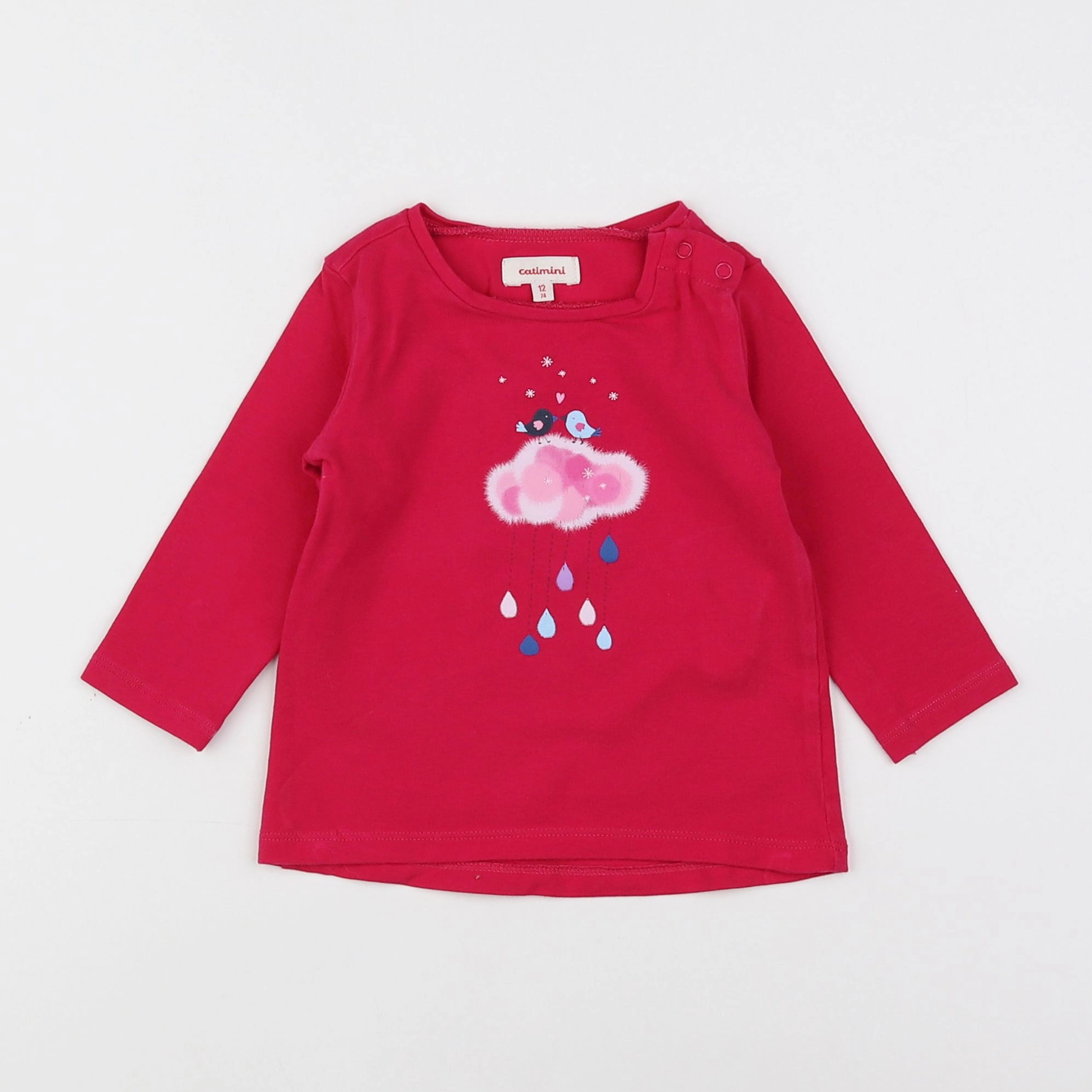 Catimini - tee-shirt rose - 12 mois