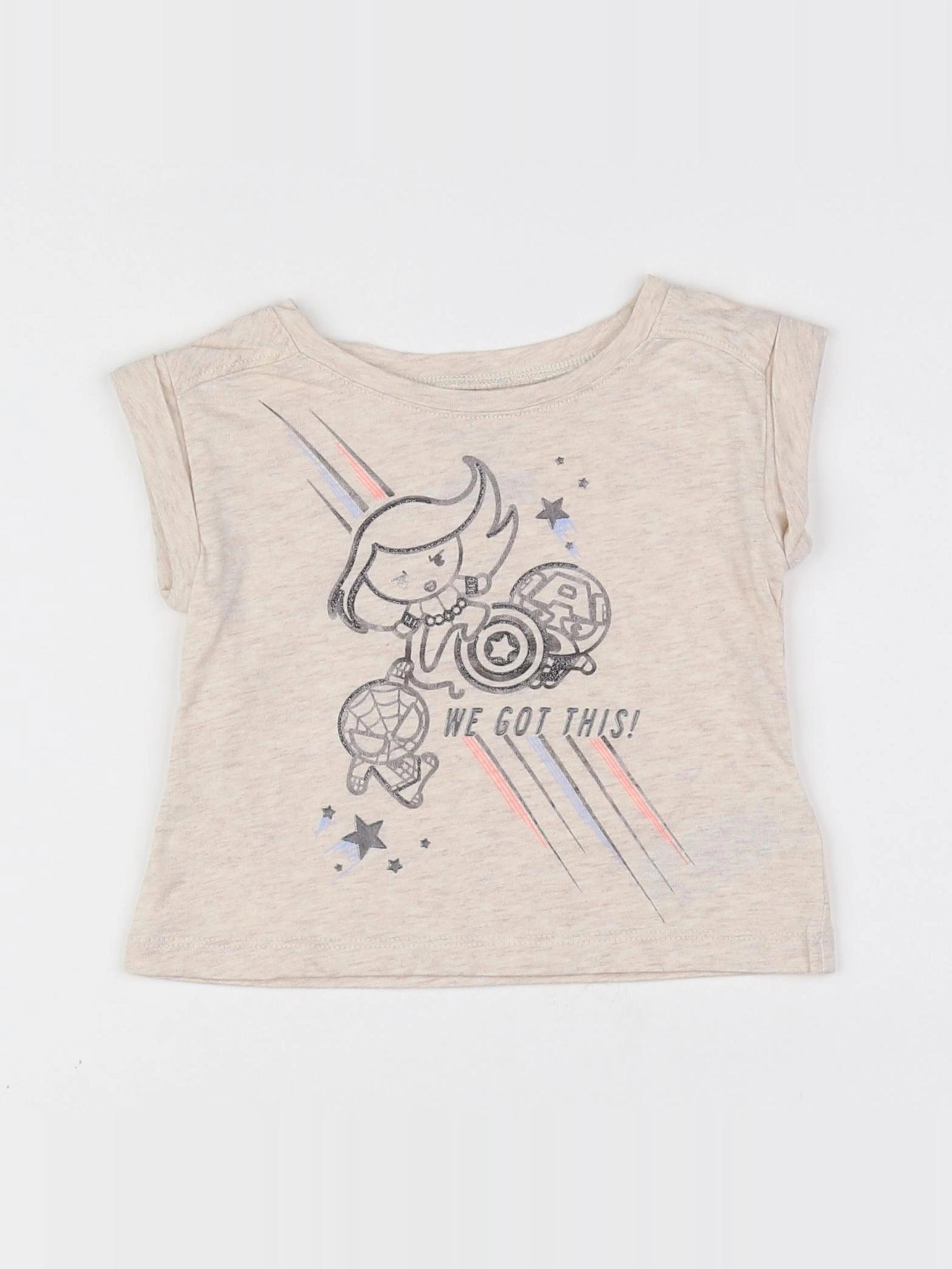 GAP - tee-shirt beige - 6/9 mois