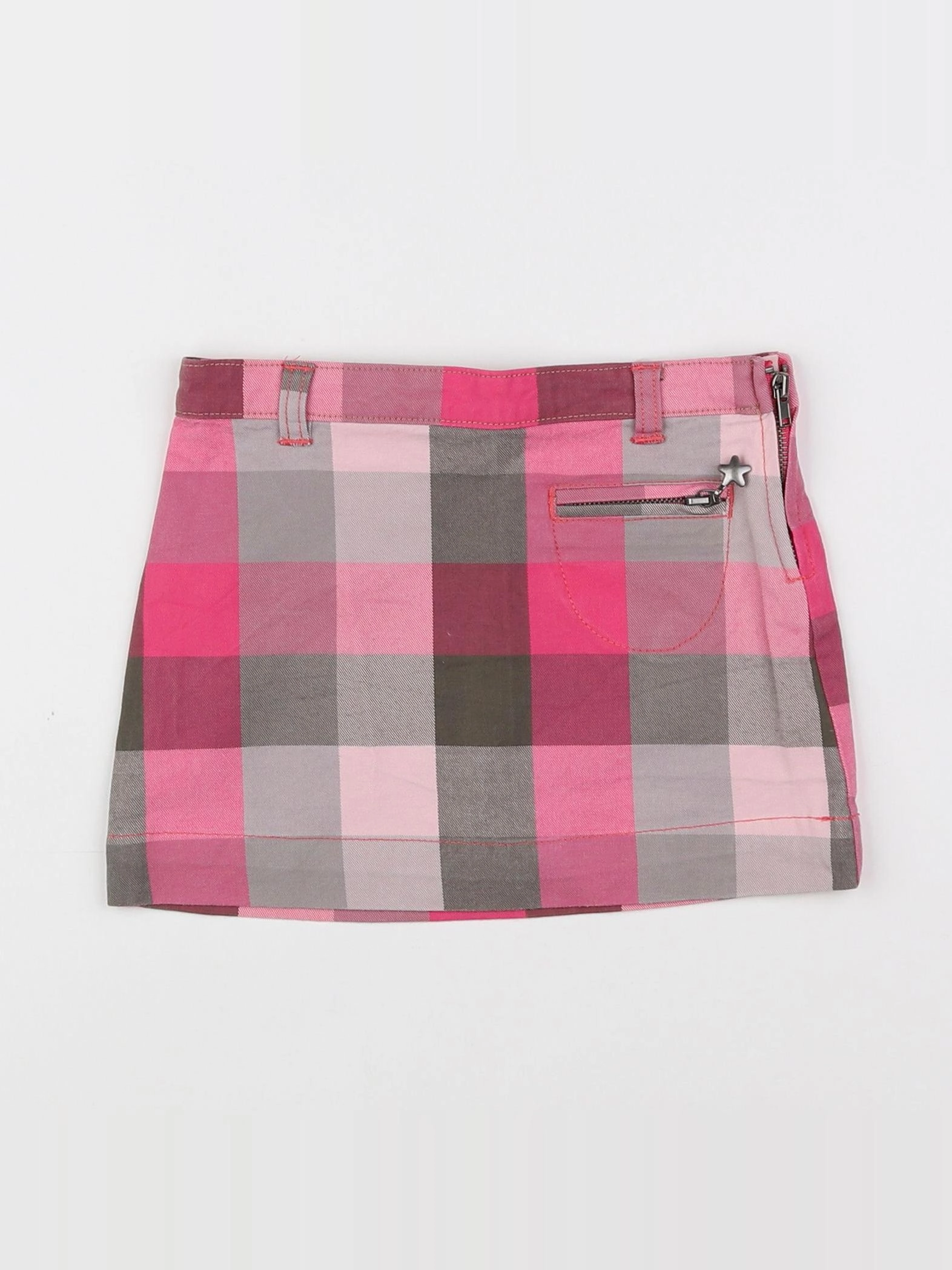 Vertbaudet - jupe gris, rose - 3 ans