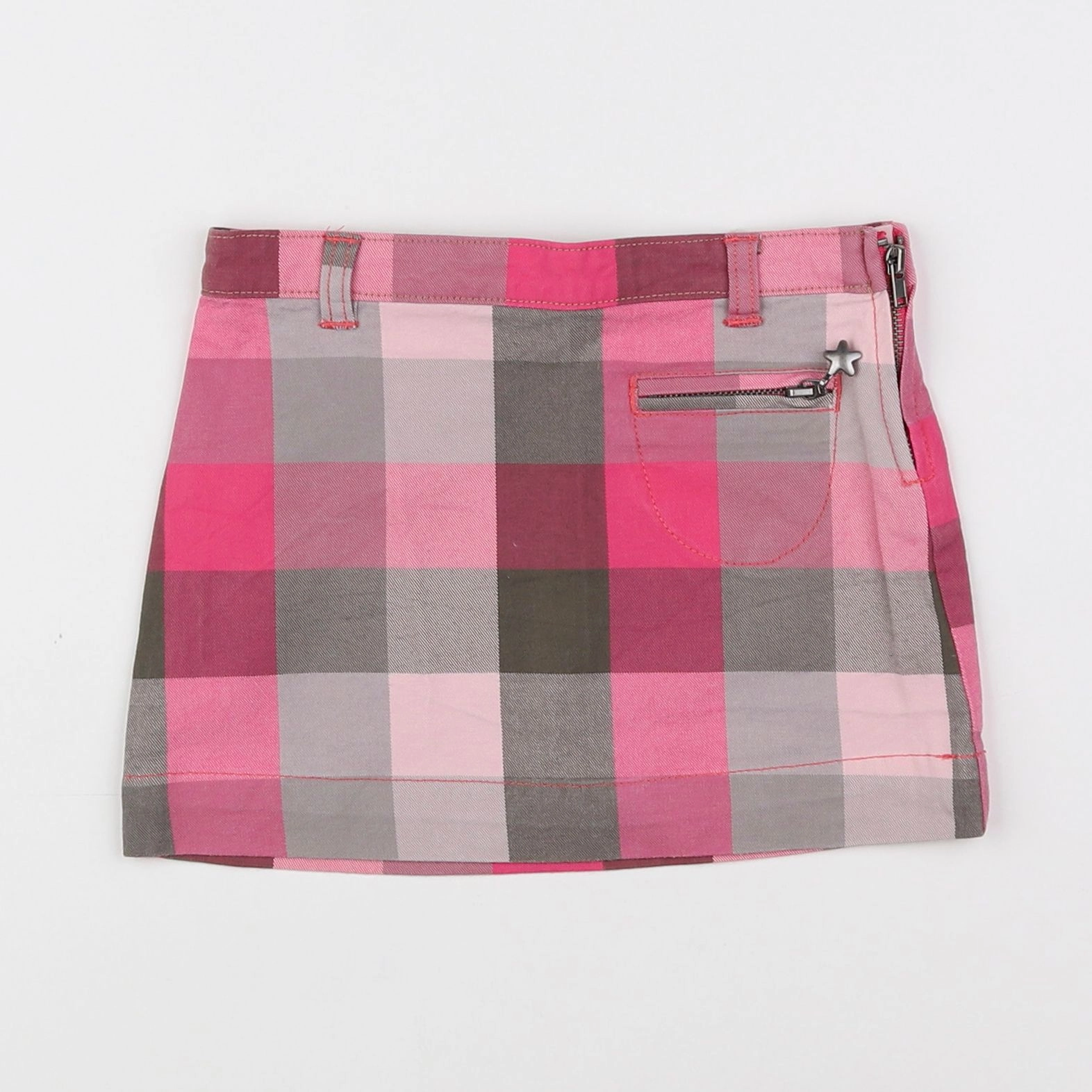 Vertbaudet - jupe gris, rose - 3 ans