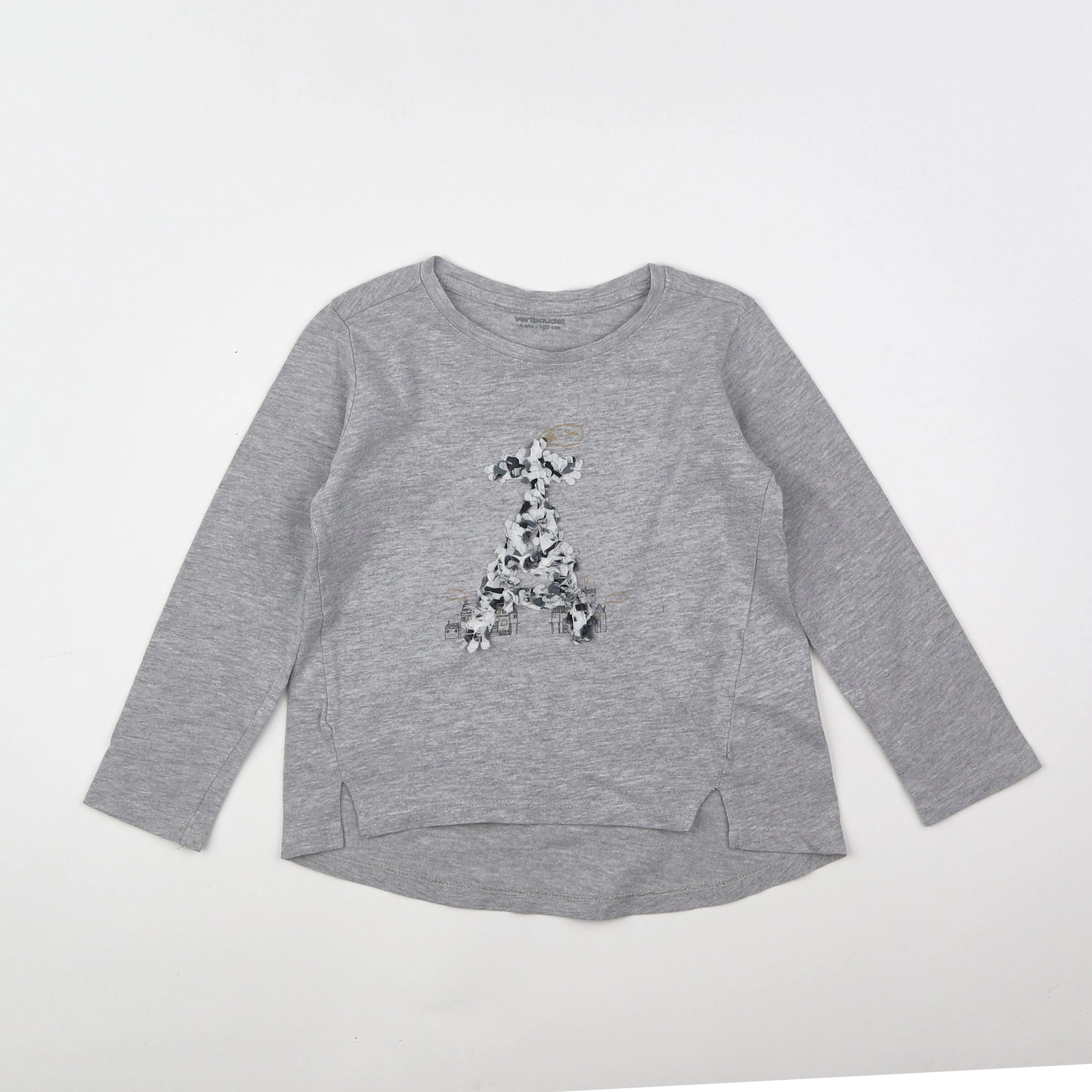 Vertbaudet - tee-shirt gris - 4 ans