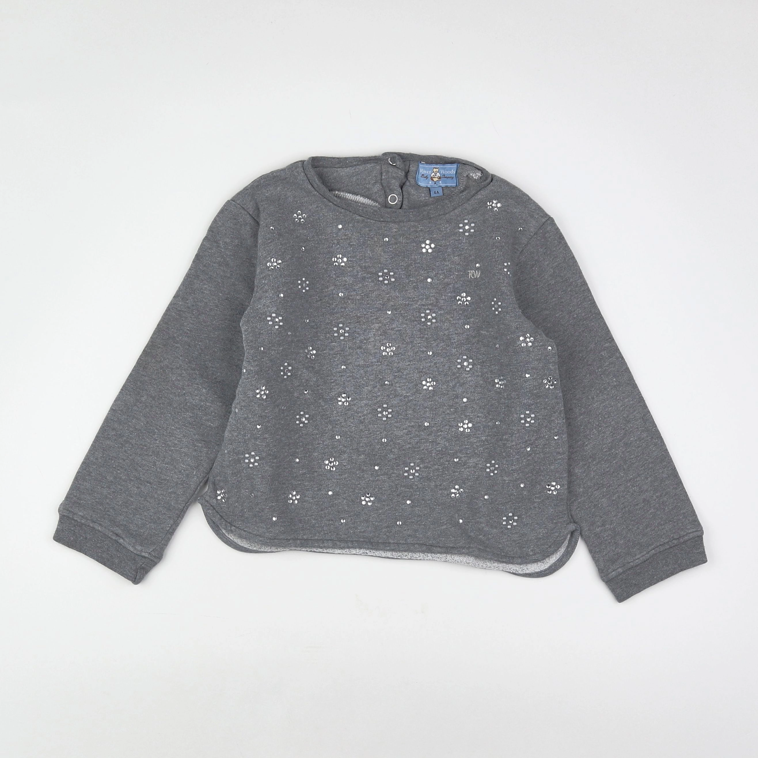 River Woods - sweat gris, argent - 4 ans