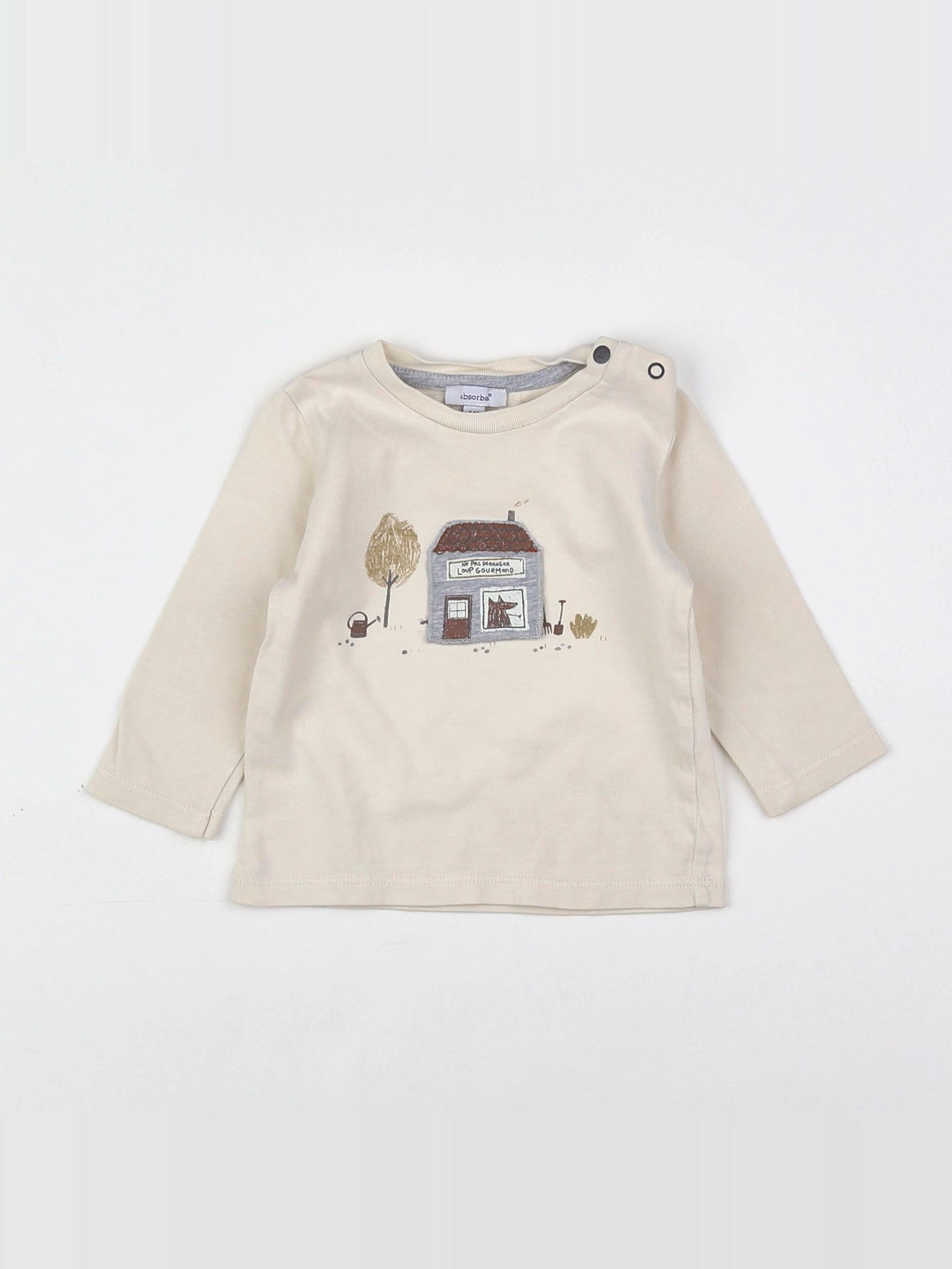 Absorba - tee-shirt beige - 6 mois