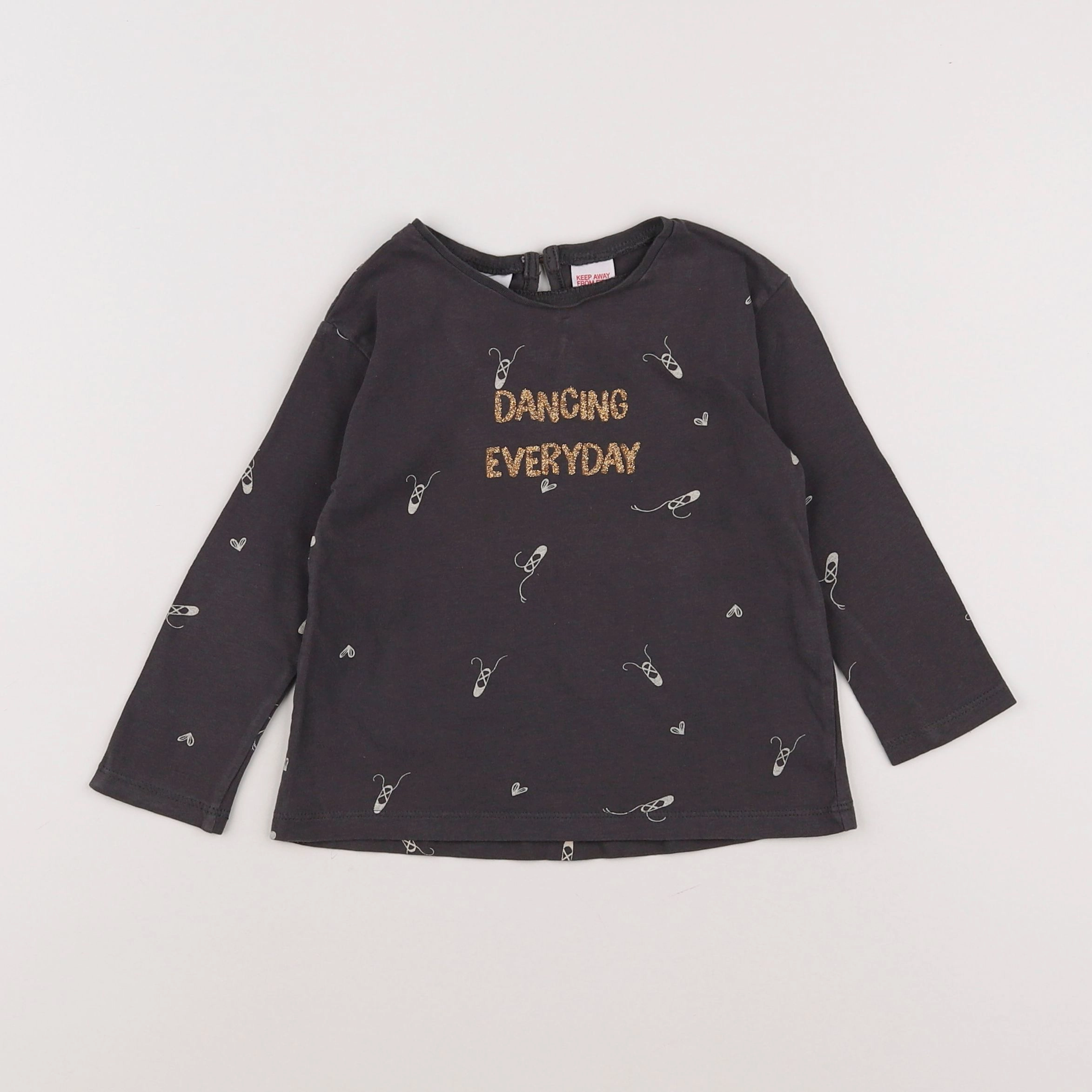 Zara - tee-shirt gris - 18 mois à 2 ans