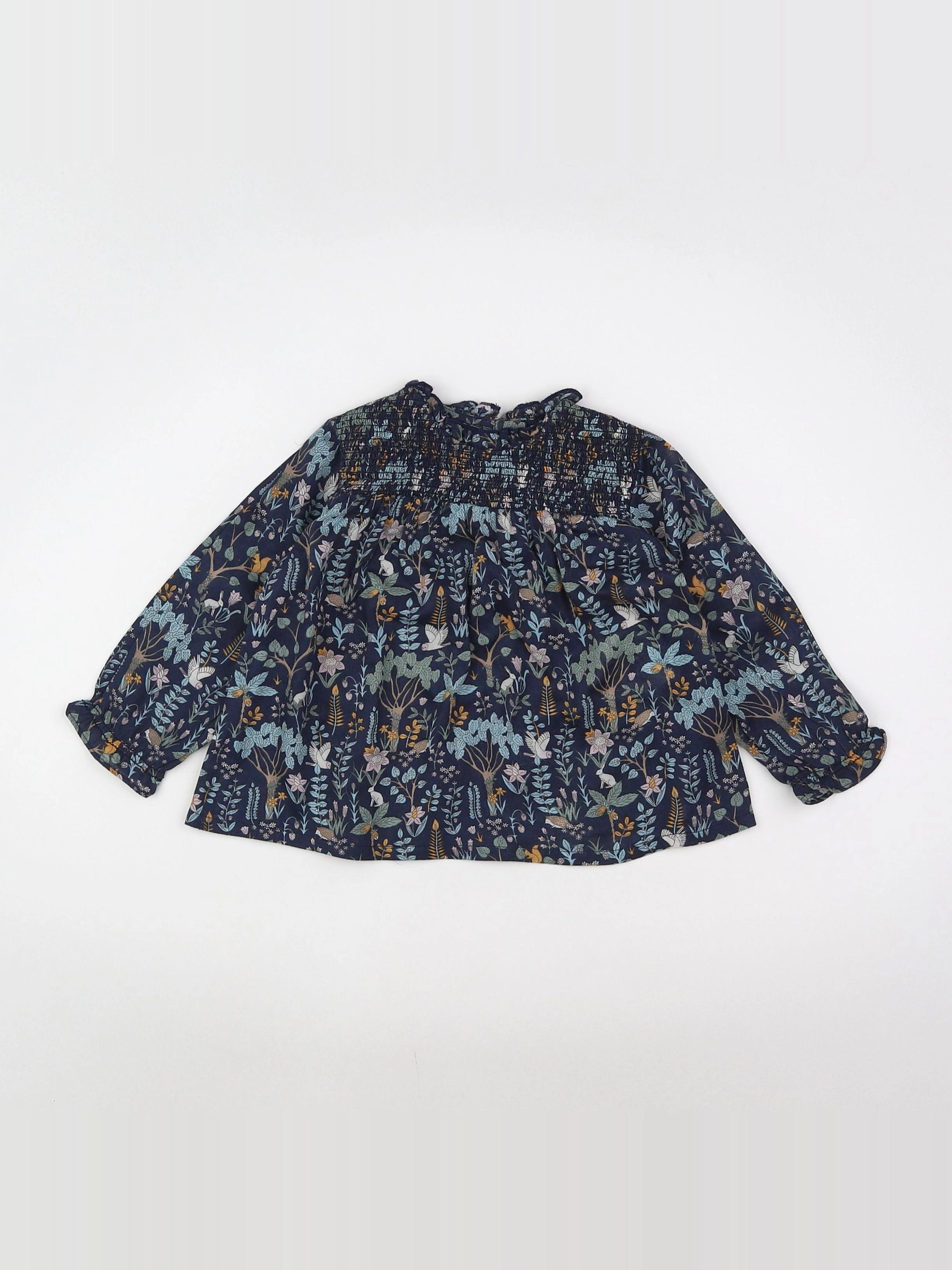 Boutchou - blouse bleu - 9 mois