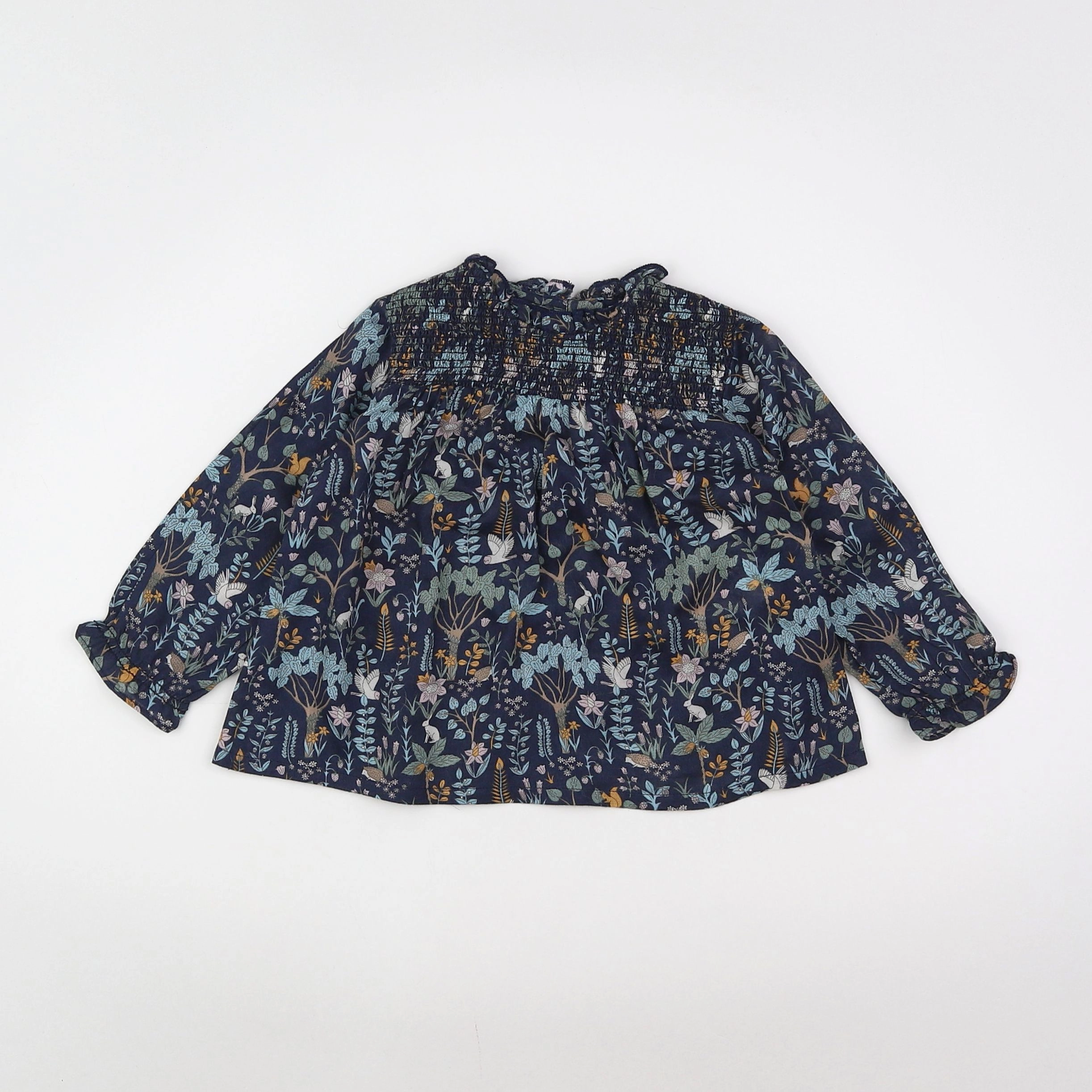 Boutchou - blouse bleu - 9 mois