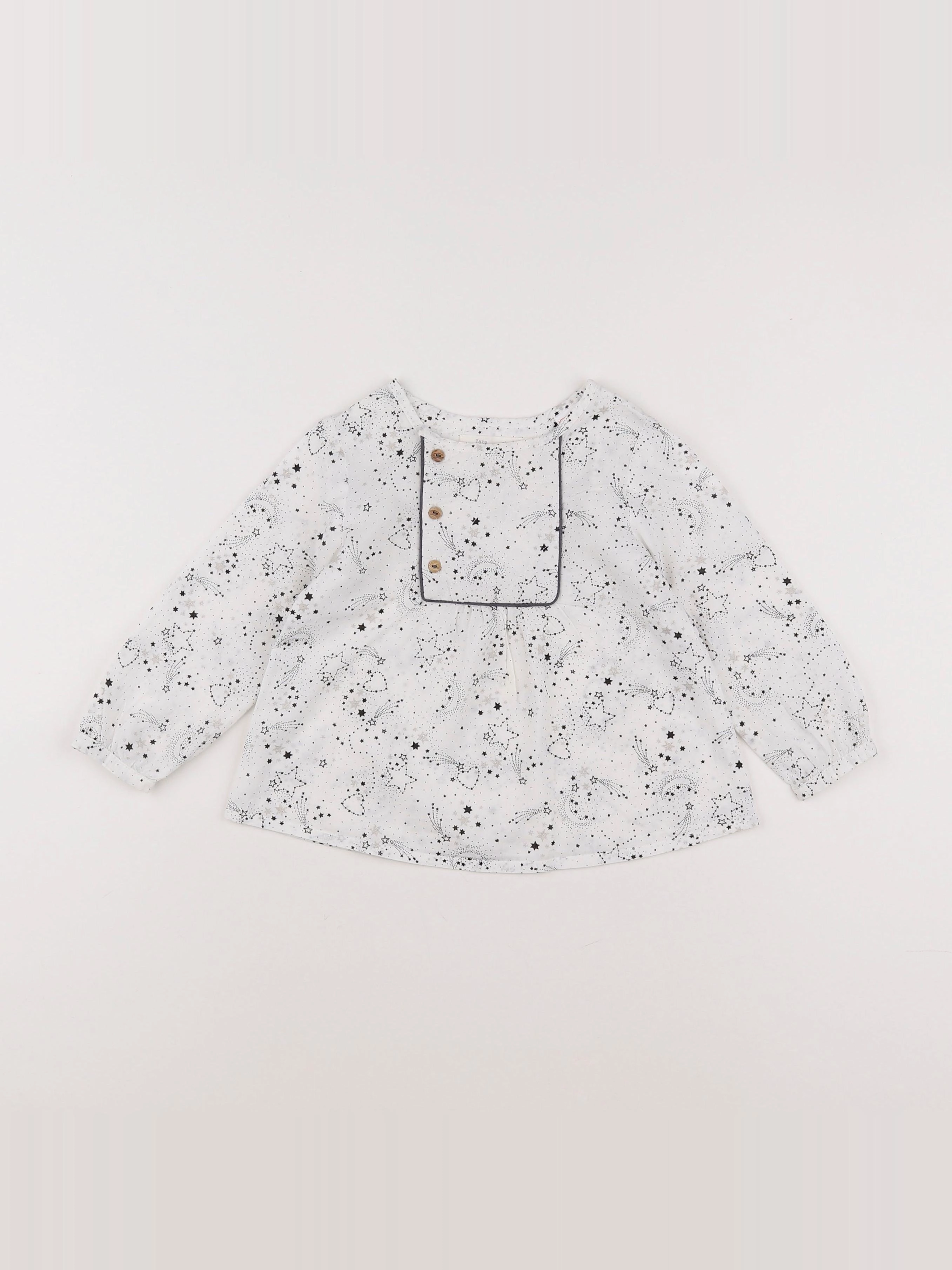 Zara - blouse gris - 12/18 mois
