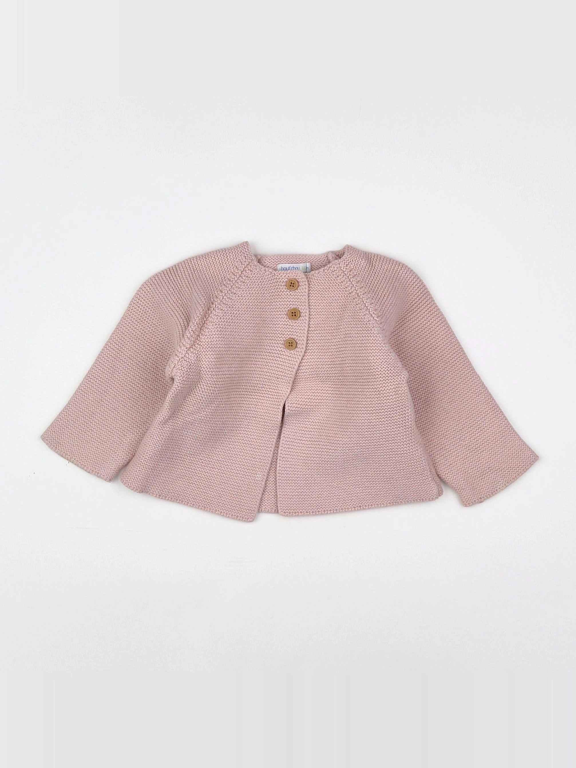 Boutchou - gilet rose - 6 mois