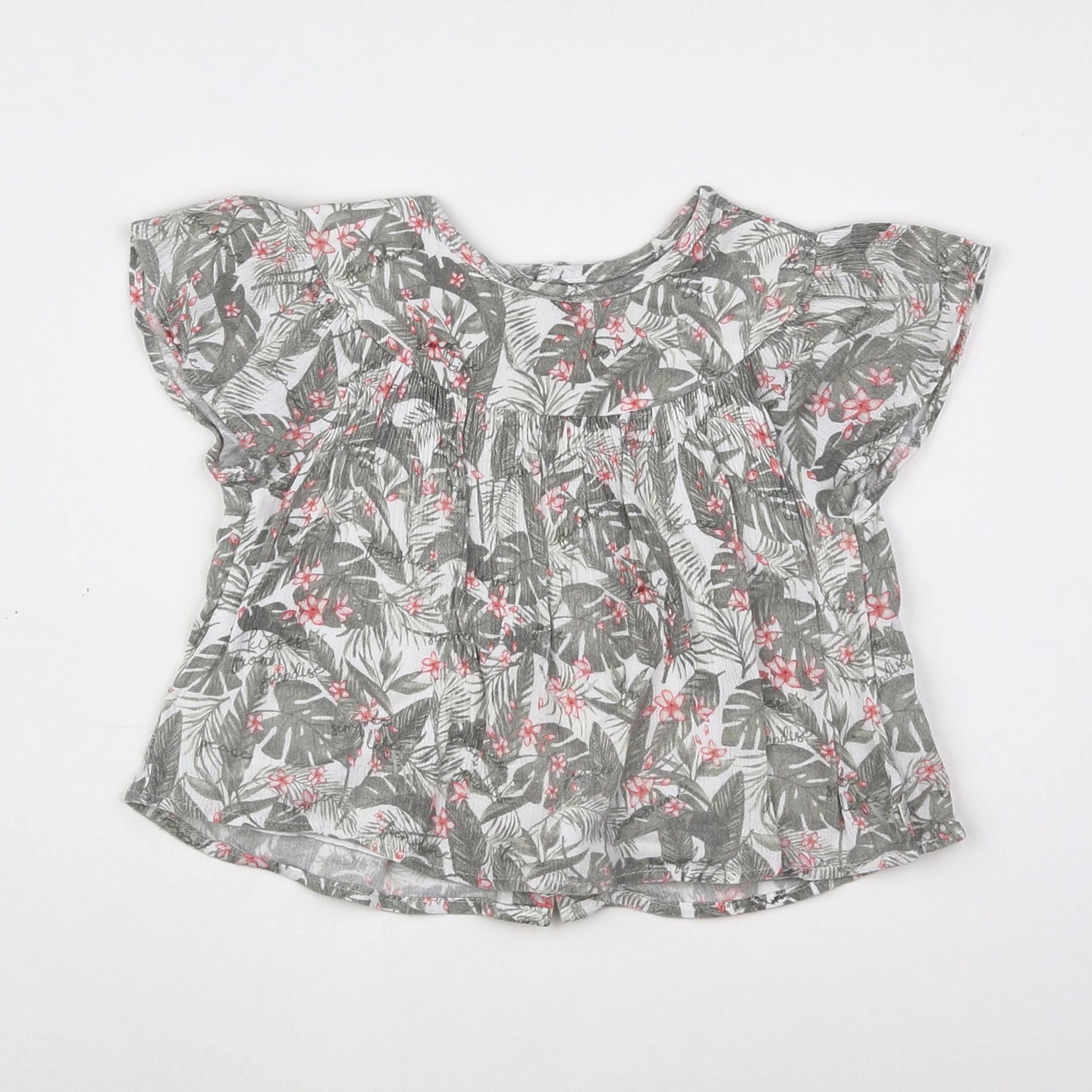 IKKS - blouse gris, rose - 18 mois
