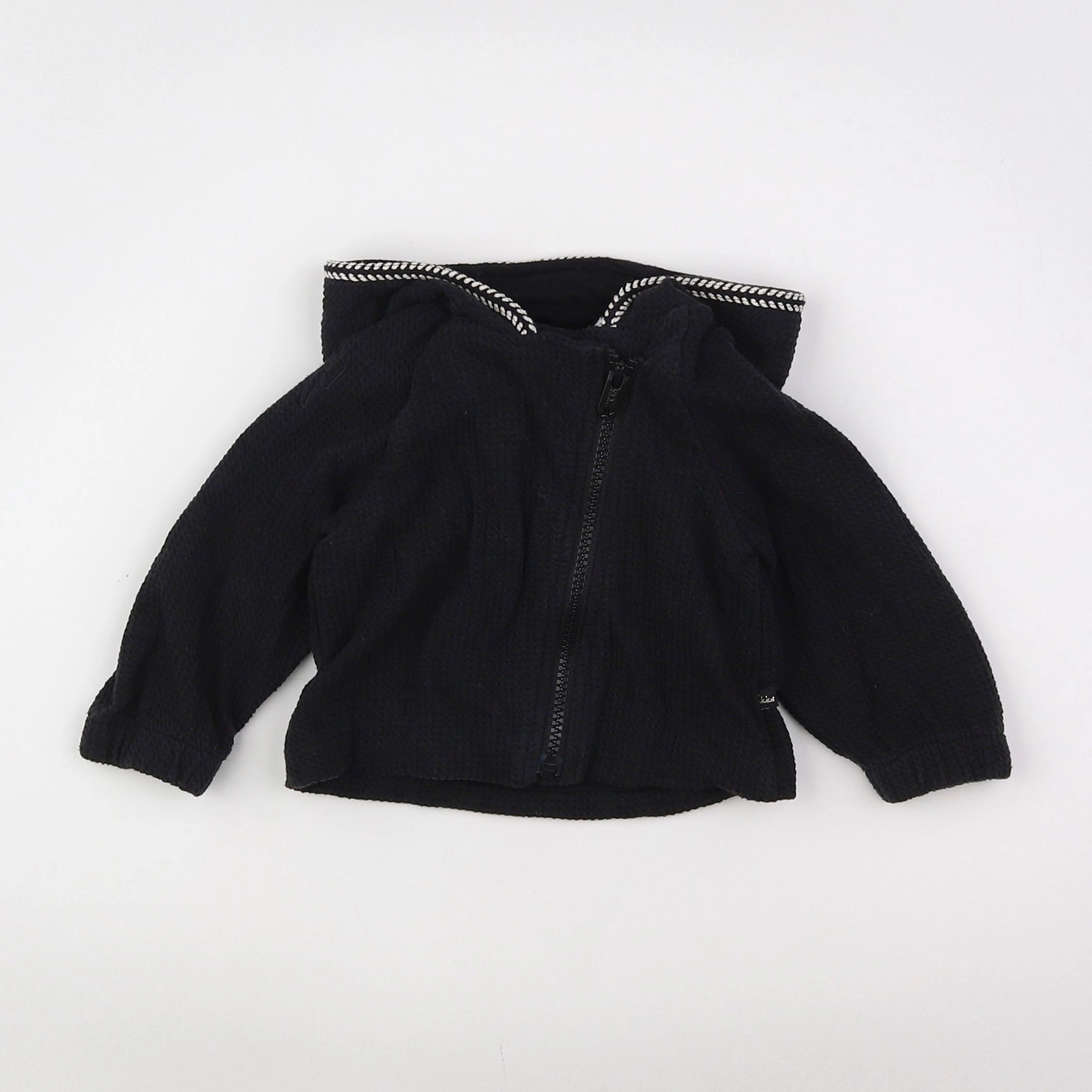 IKKS - sweat noir, blanc - 12 mois