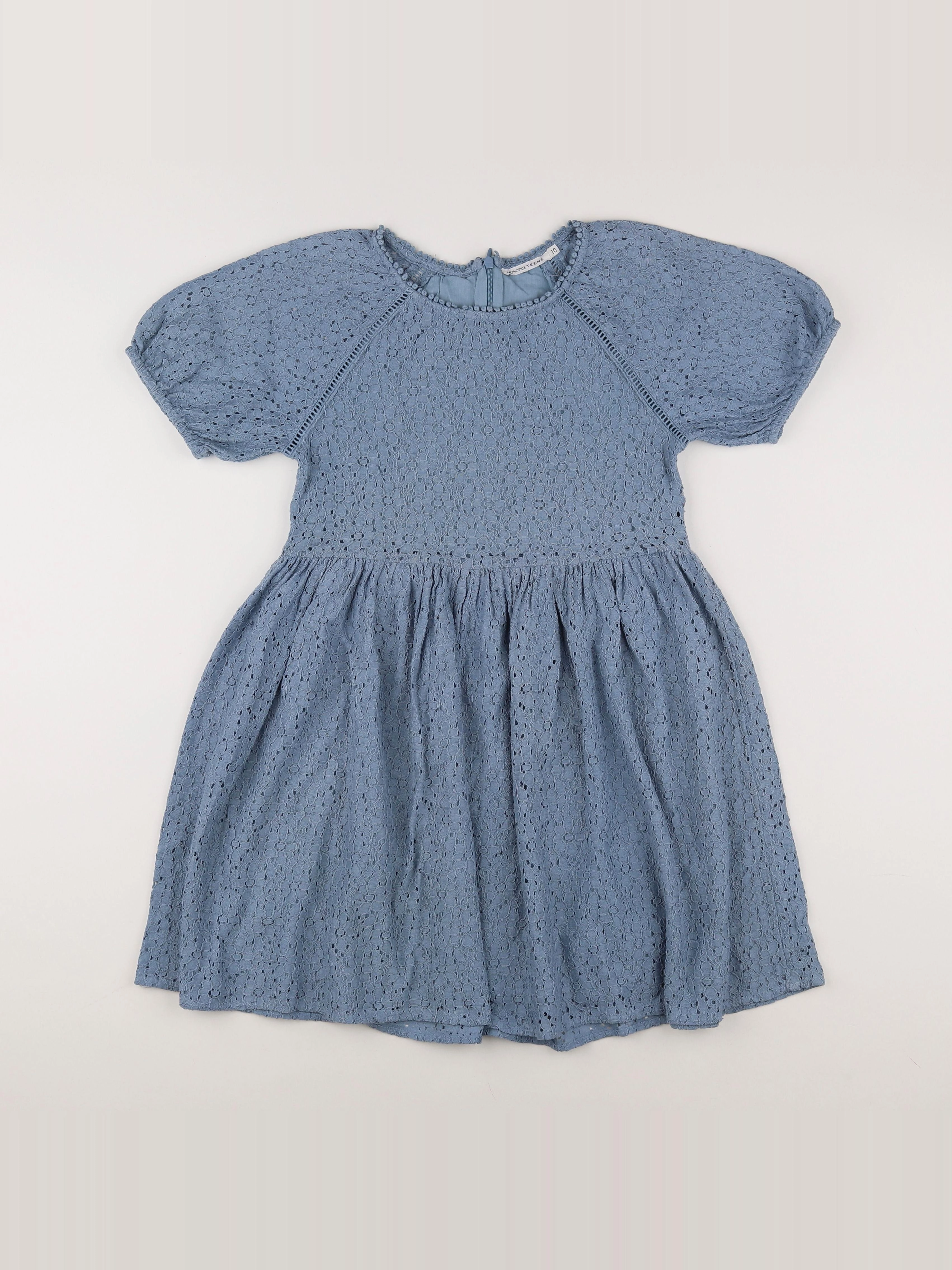Monoprix - robe bleu - 10 ans