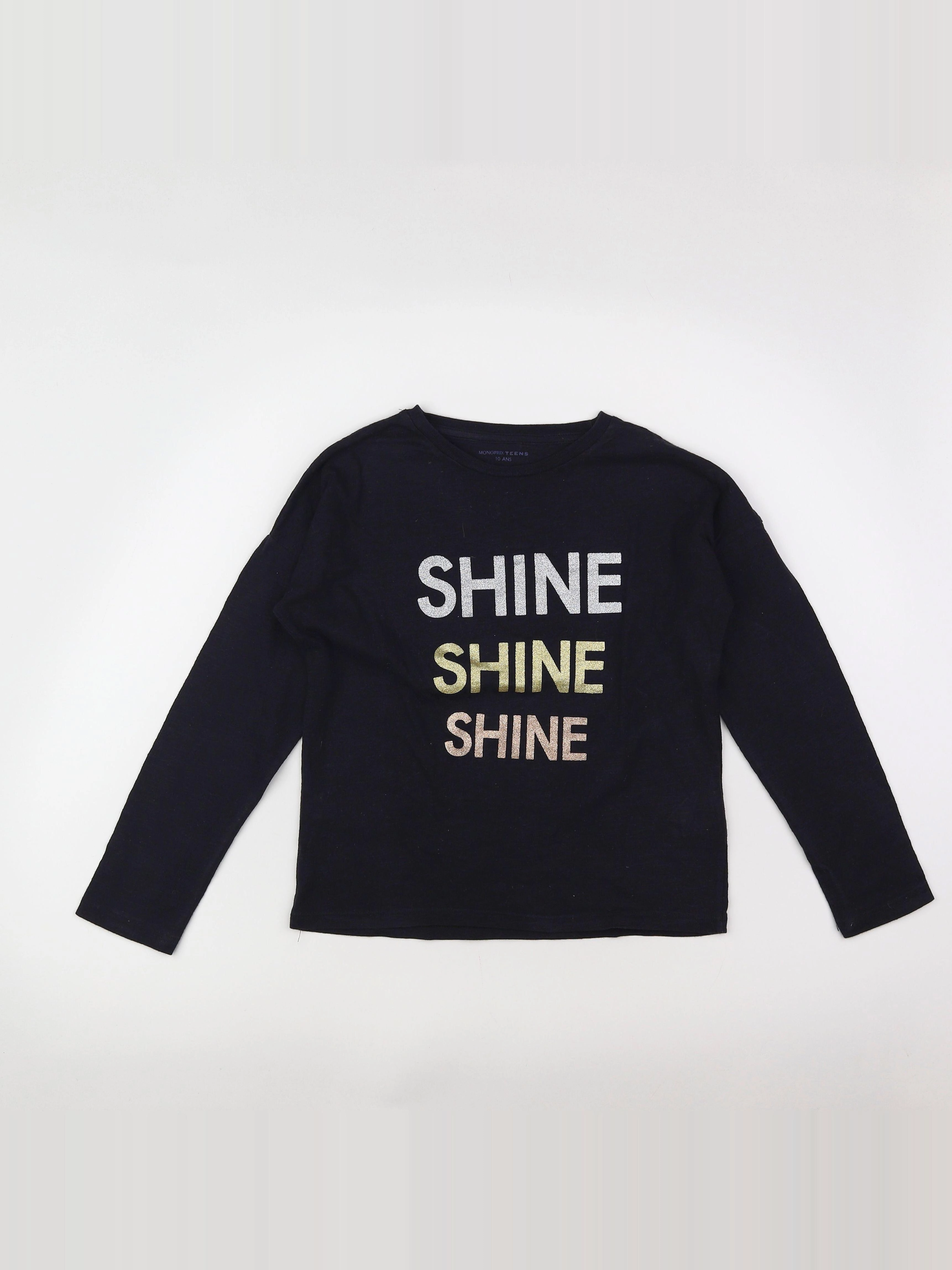 Monoprix - tee-shirt noir - 10 ans