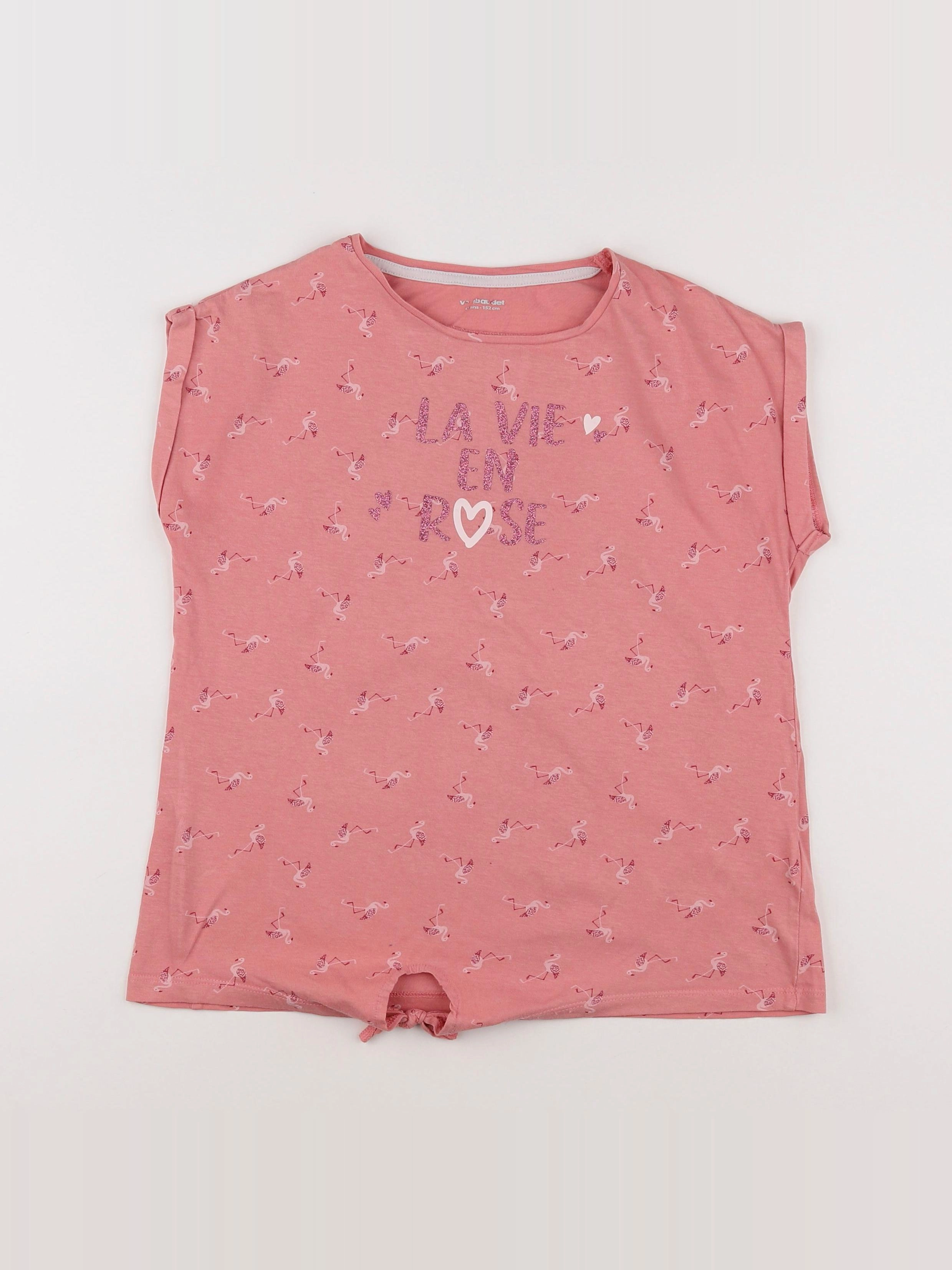Vertbaudet - tee-shirt rose - 12 ans