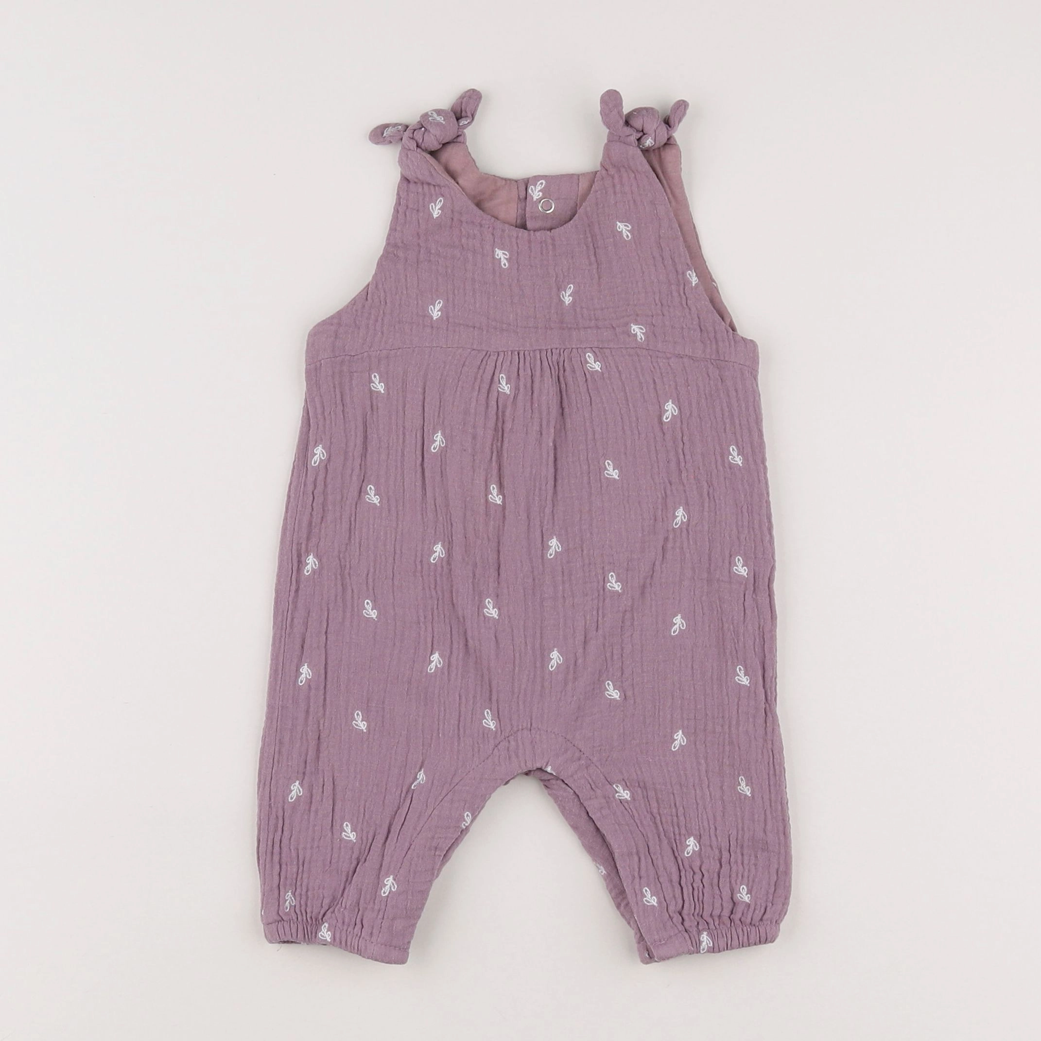Vertbaudet - combinaison doublé violet - 3 mois