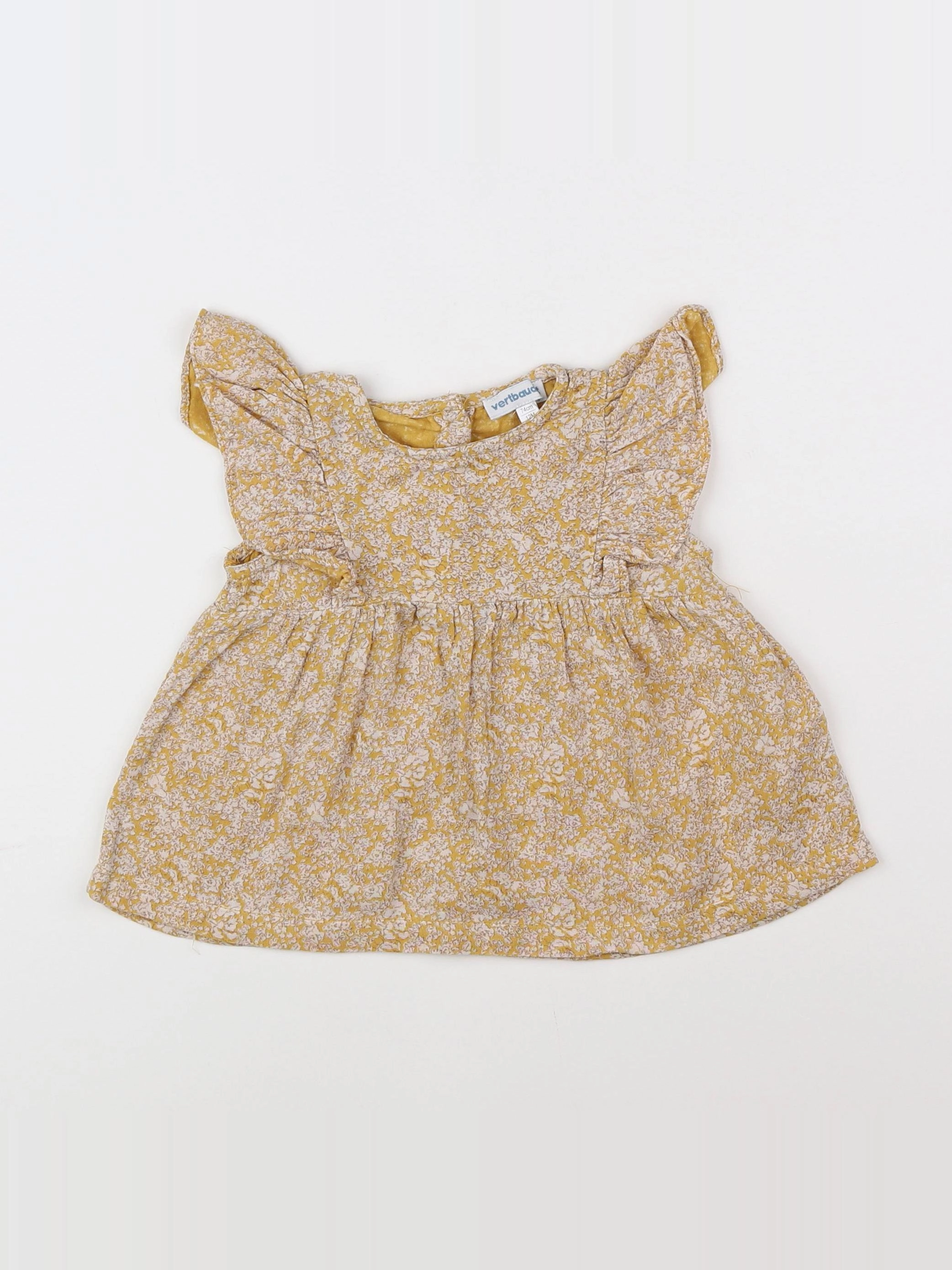 Vertbaudet - blouse jaune - 12 mois