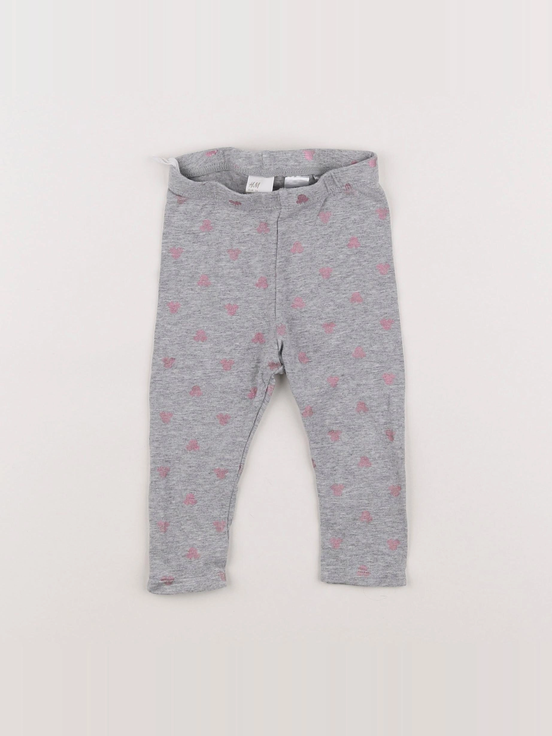 H&M - legging gris - 6/9 mois