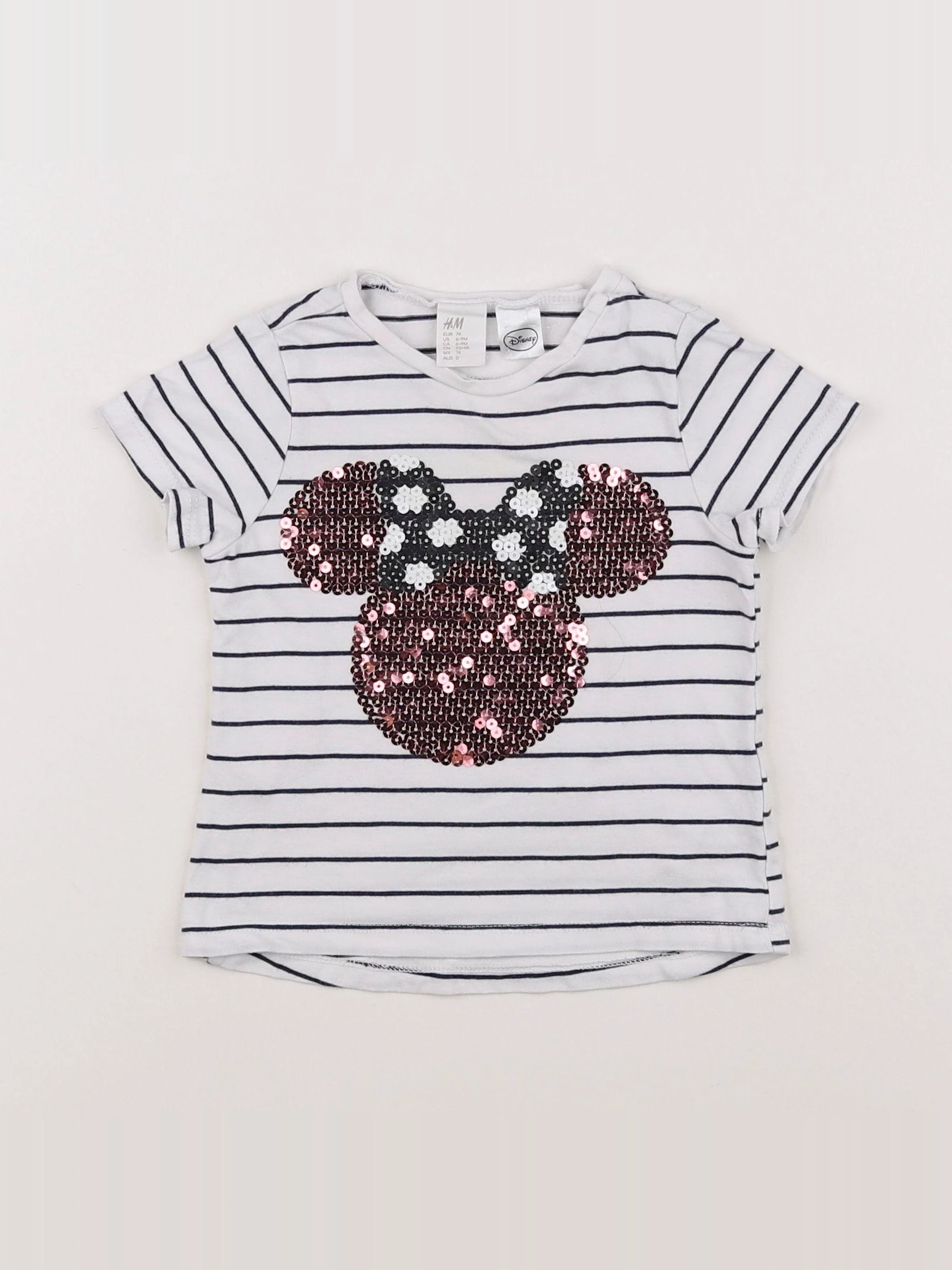 H&M - tee-shirt blanc - 6/9 mois