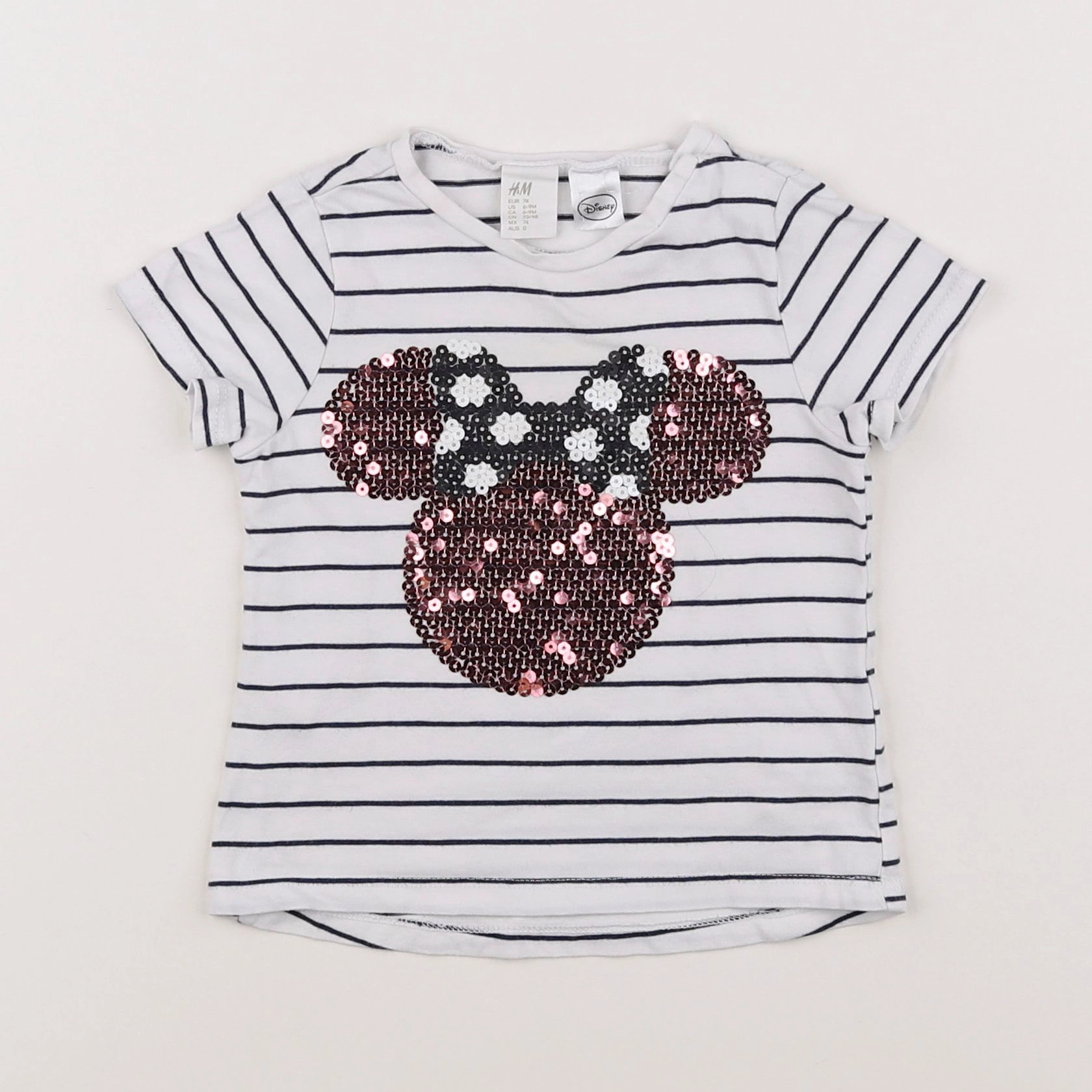 H&M - tee-shirt blanc - 6/9 mois