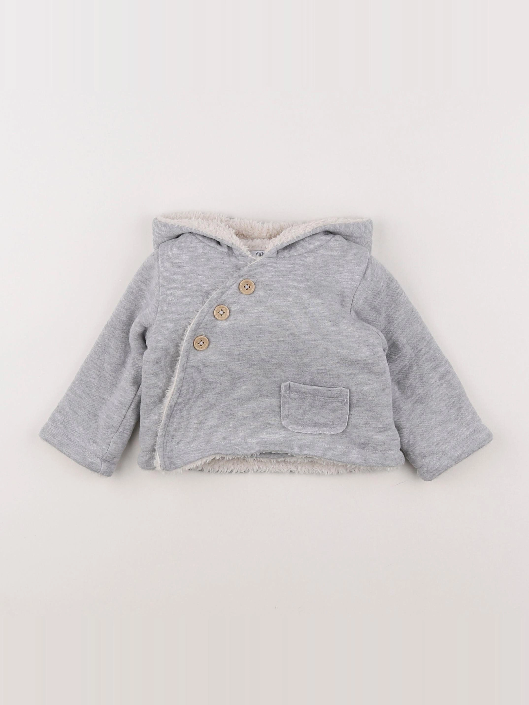 La Redoute - manteau gris - 3 mois