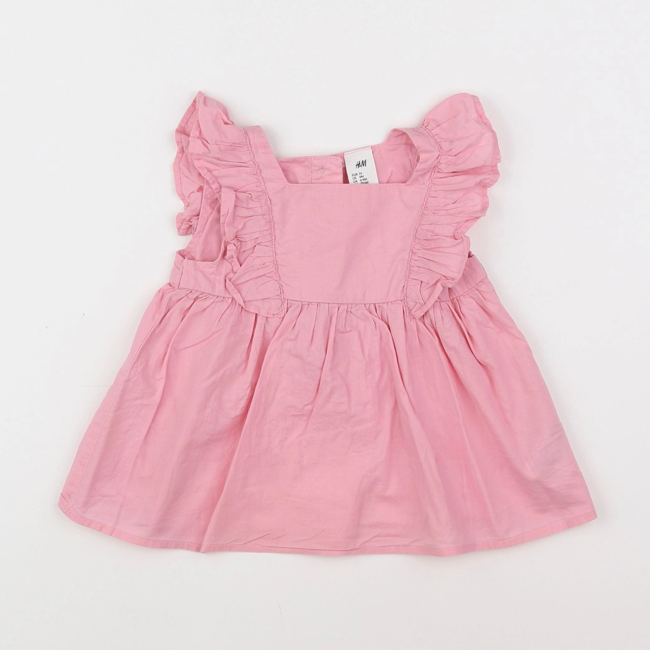 H&M - robe rose - 6/9 mois