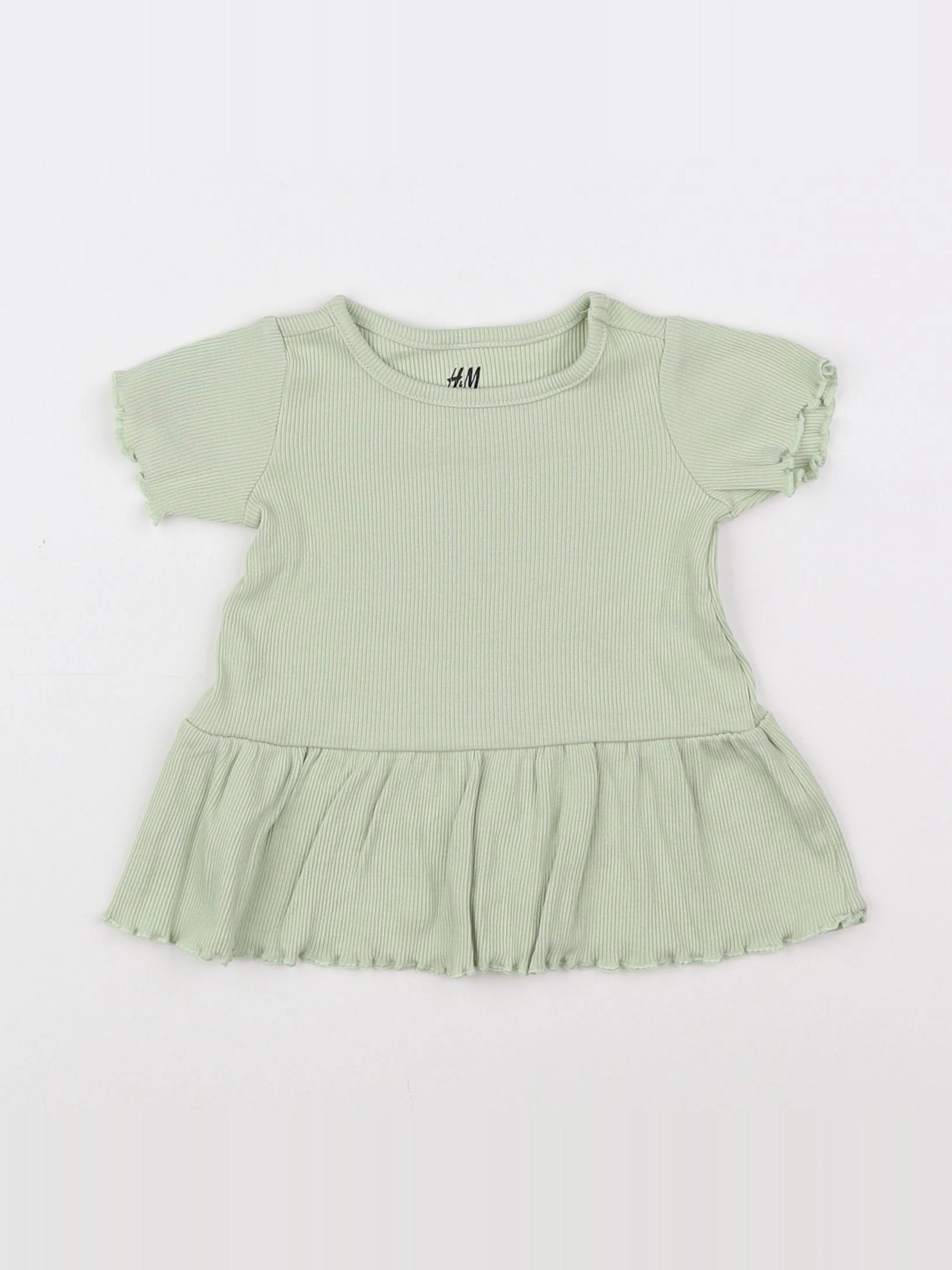 H&M - robe vert - 1/3 mois
