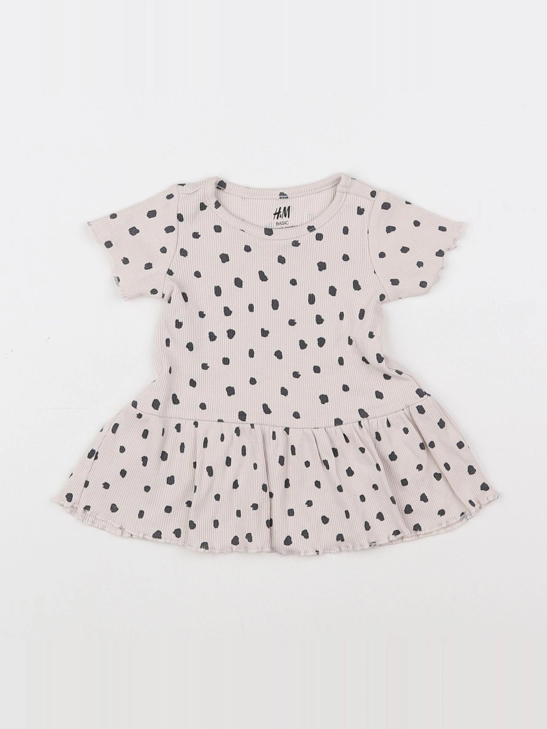 H&M - robe beige - 1/3 mois