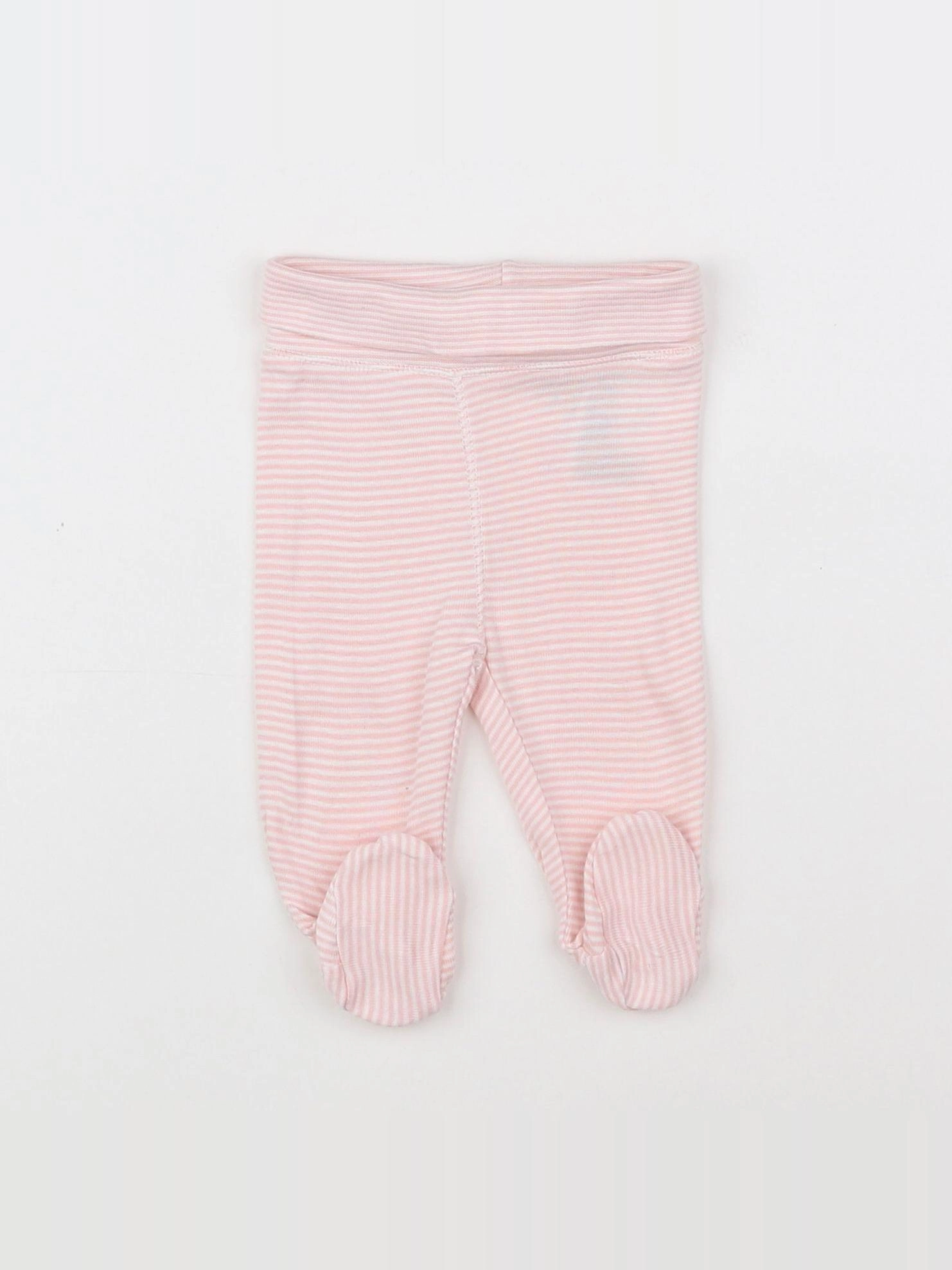H&M - legging rose, blanc - 0/1 mois