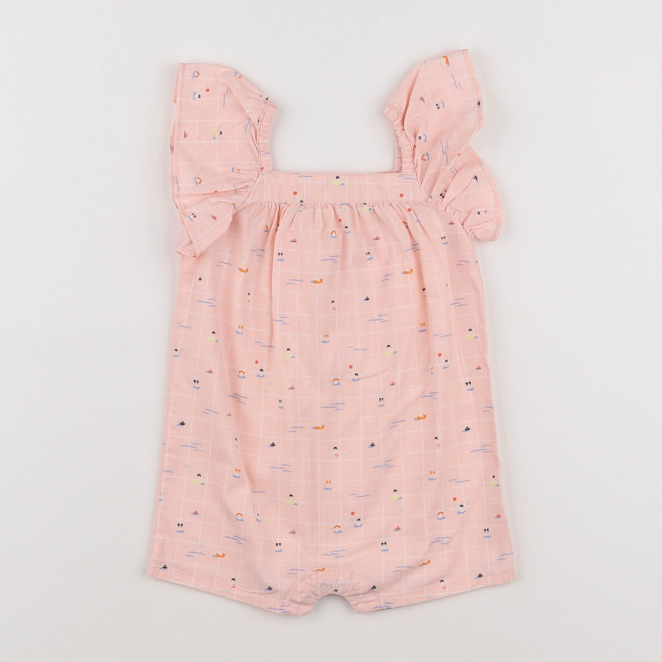 Vertbaudet - combinaison rose - 9 mois