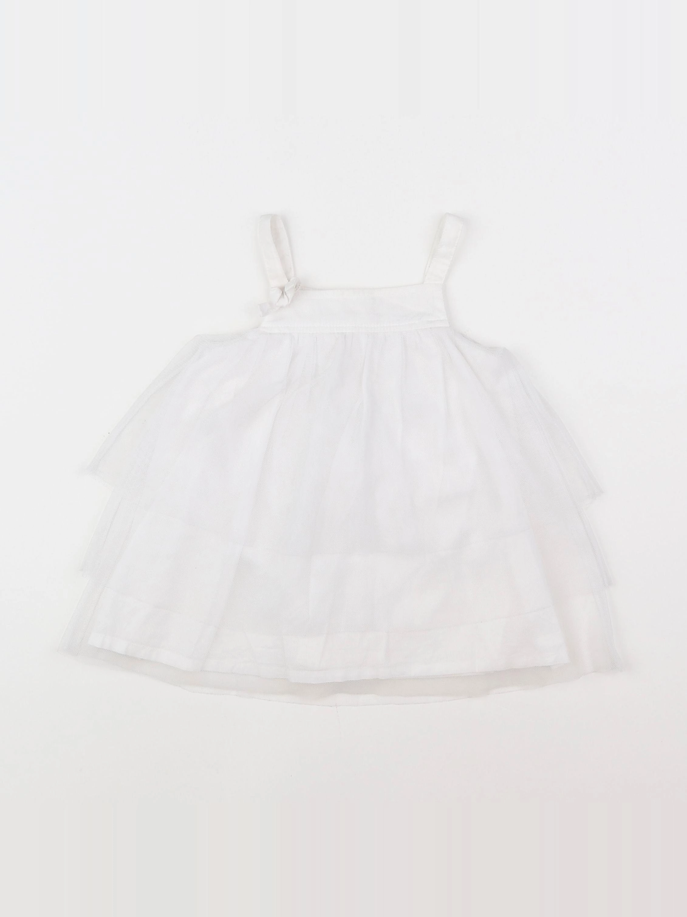 Tape à l'oeil - robe blanc - 3/6 mois