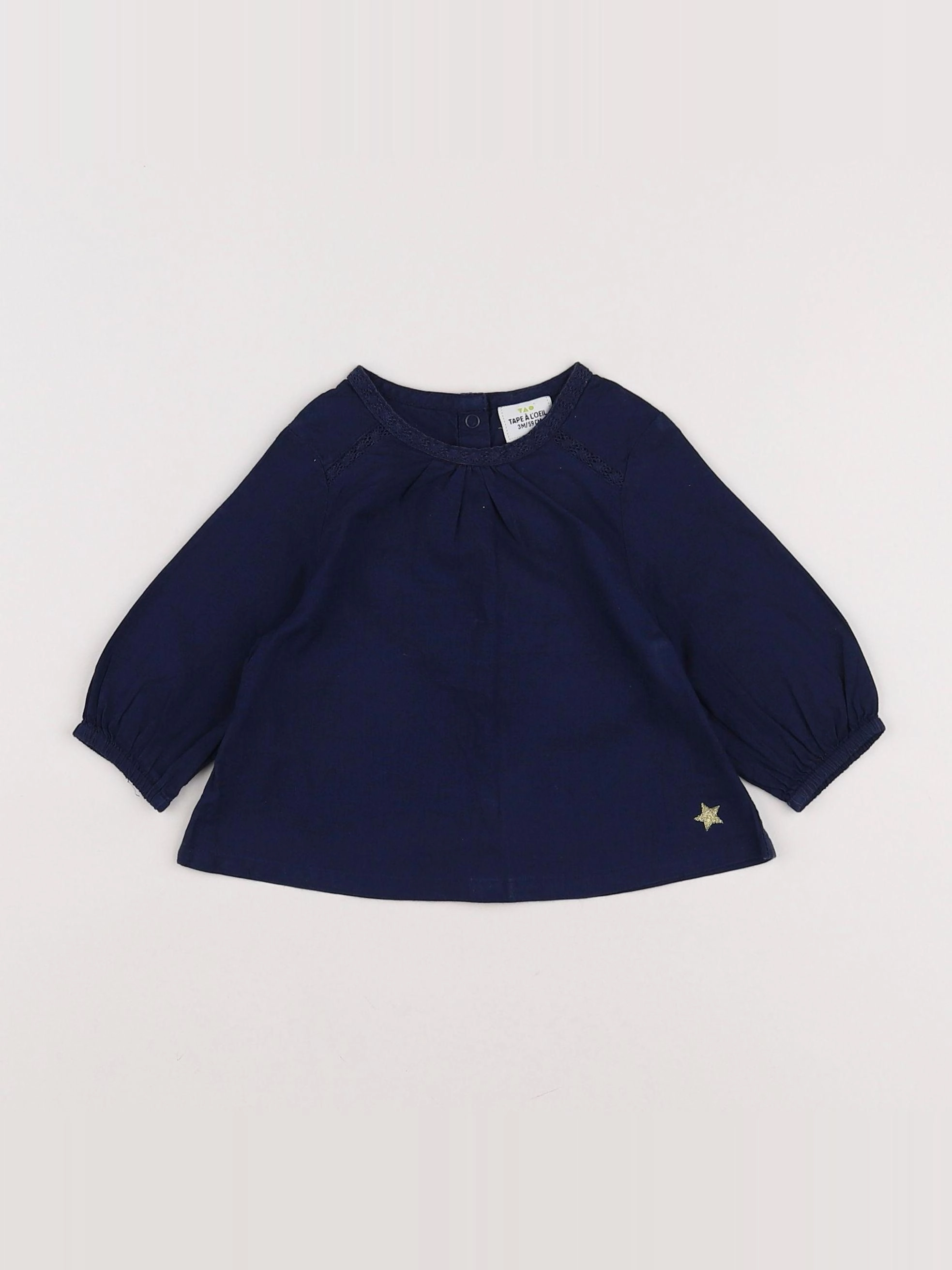 Tape à l'oeil - blouse bleu - 3 mois