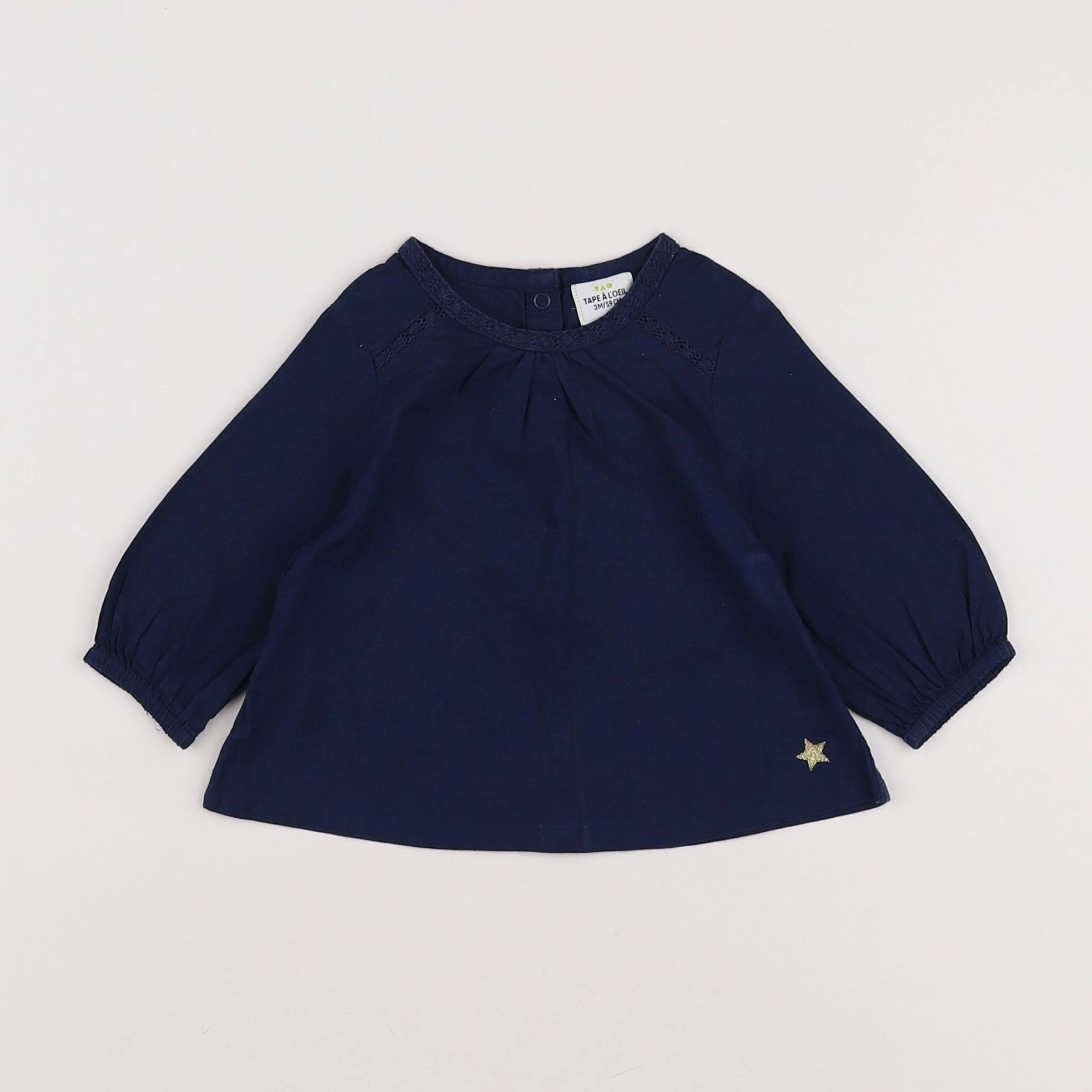 Tape à l'oeil - blouse bleu - 3 mois