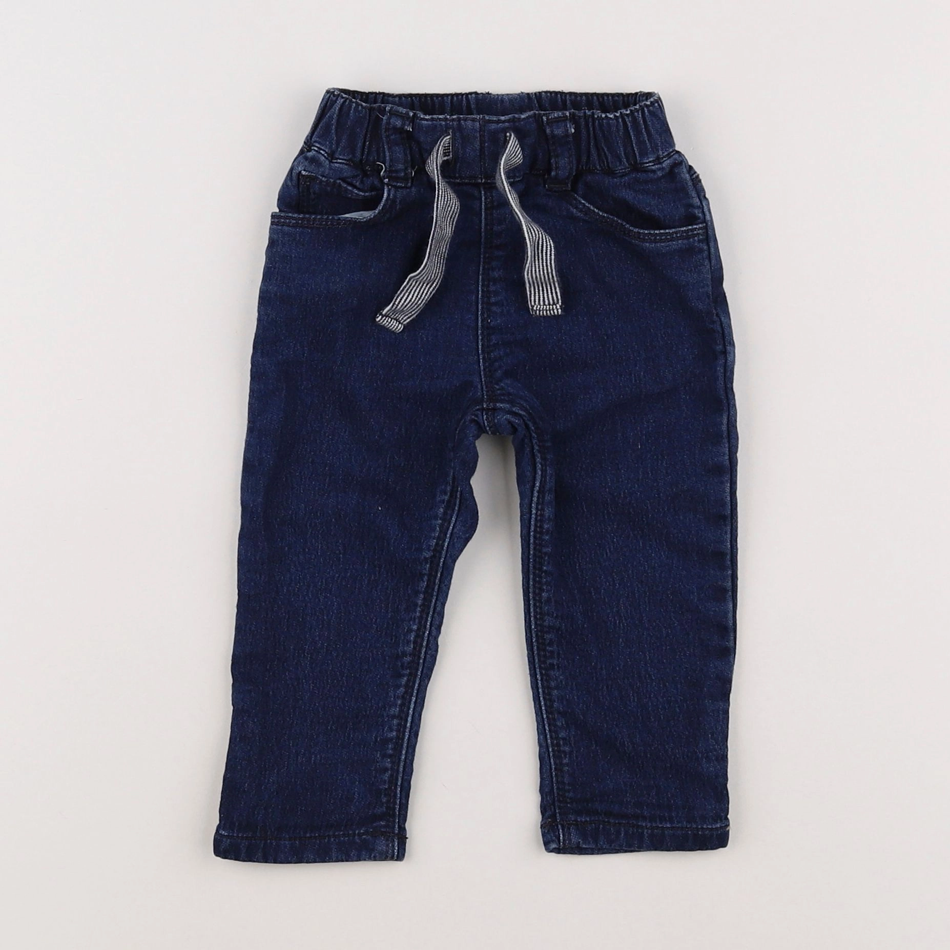 Petit Bateau - pantalon bleu - 6 mois