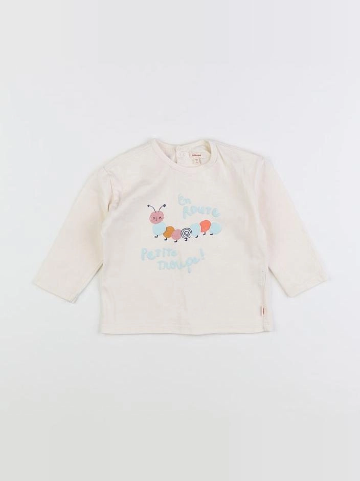 Catimini - tee-shirt blanc, bleu - 12 mois