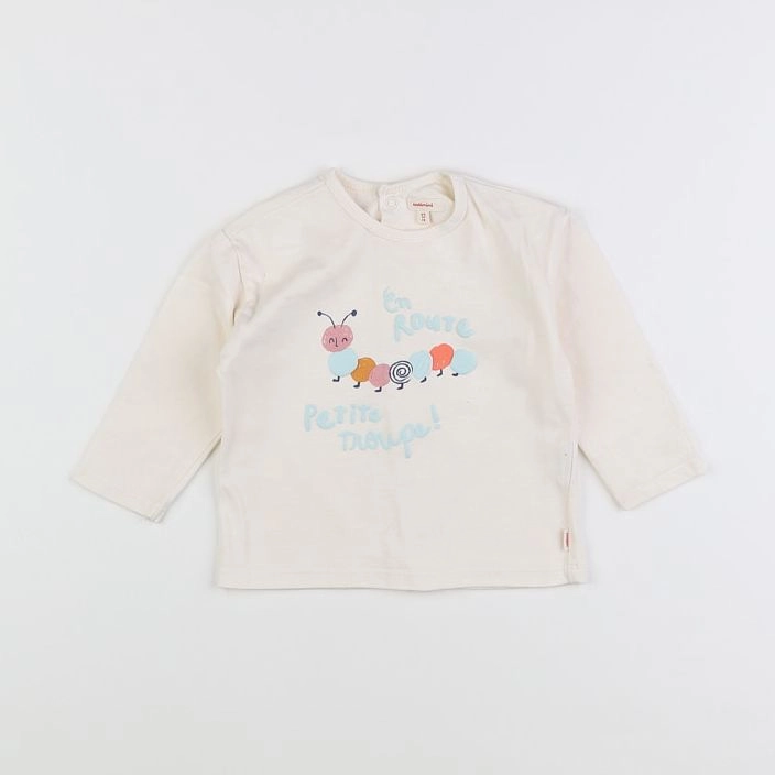 Catimini - tee-shirt blanc, bleu - 12 mois