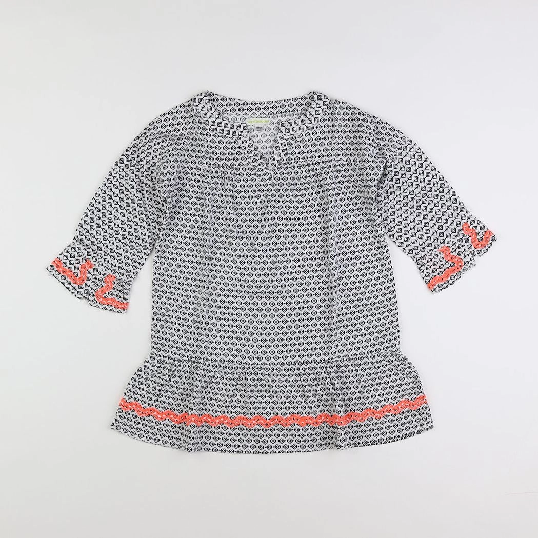 Vertbaudet - robe blanc, noir - 8 ans