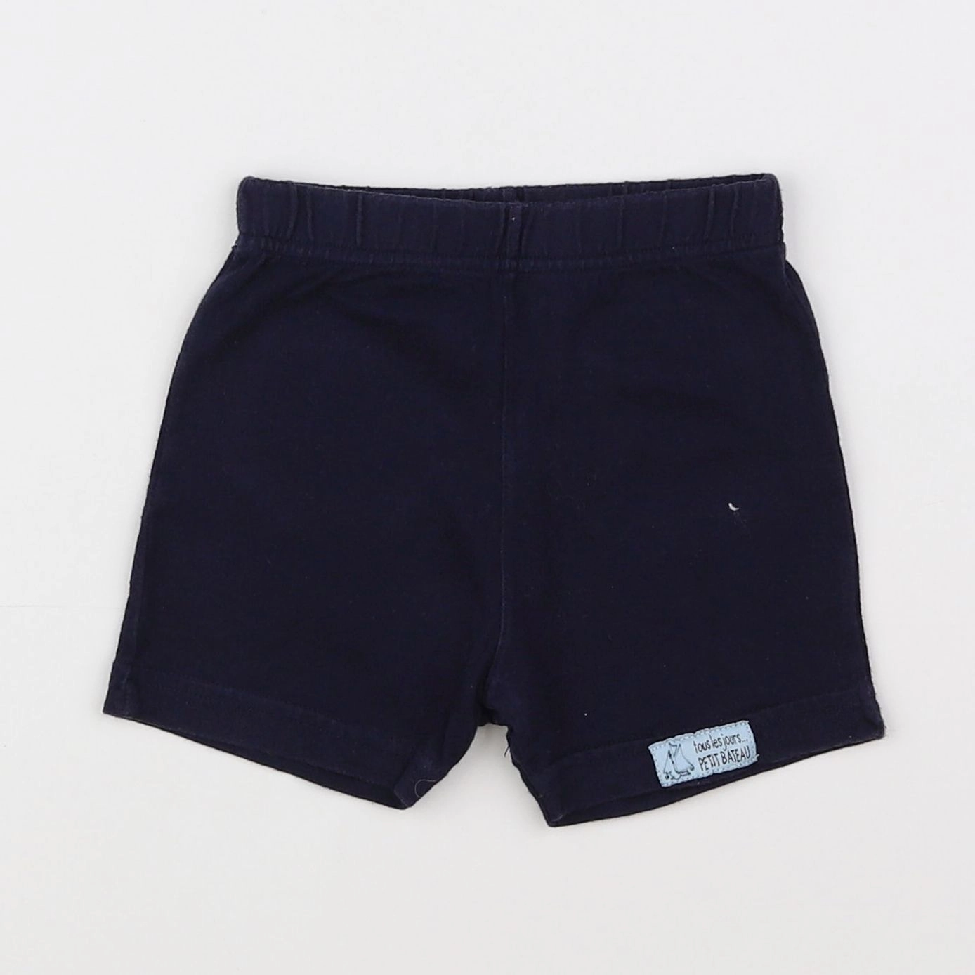 Petit Bateau - short bleu - 6 mois