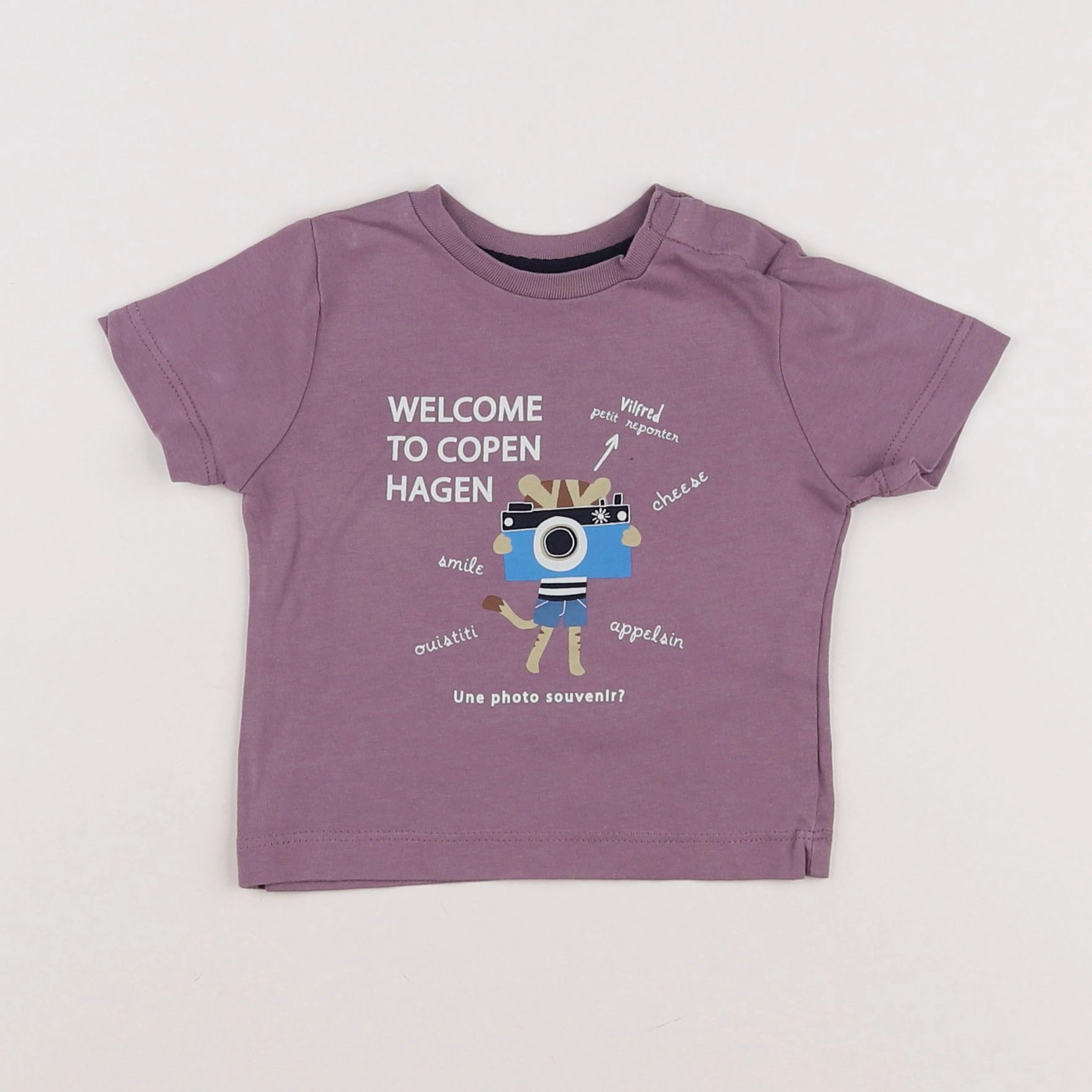 Boutchou - tee-shirt violet - 6 mois