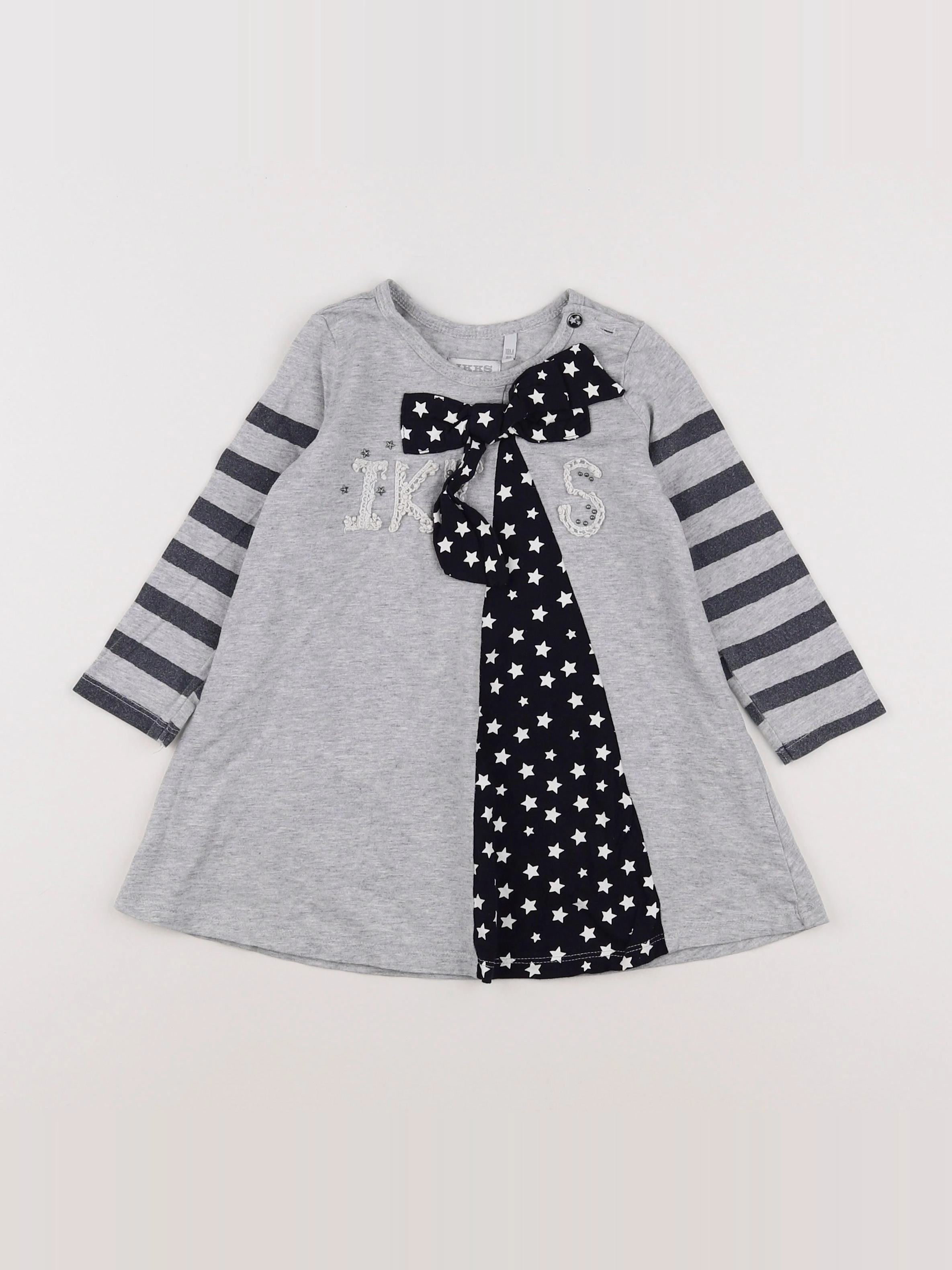 IKKS - robe gris - 18 mois