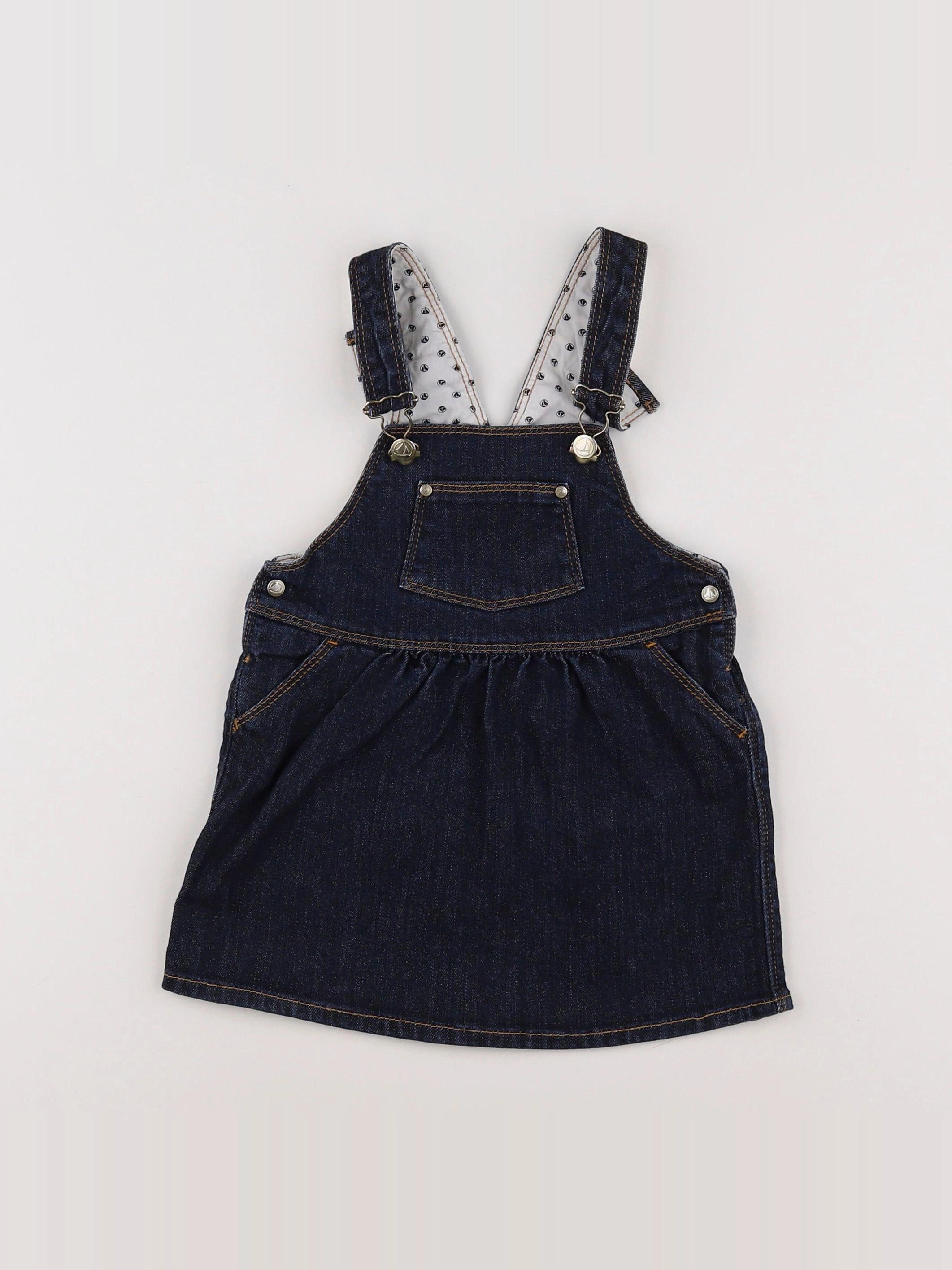 Petit Bateau - robe bleu - 18 mois