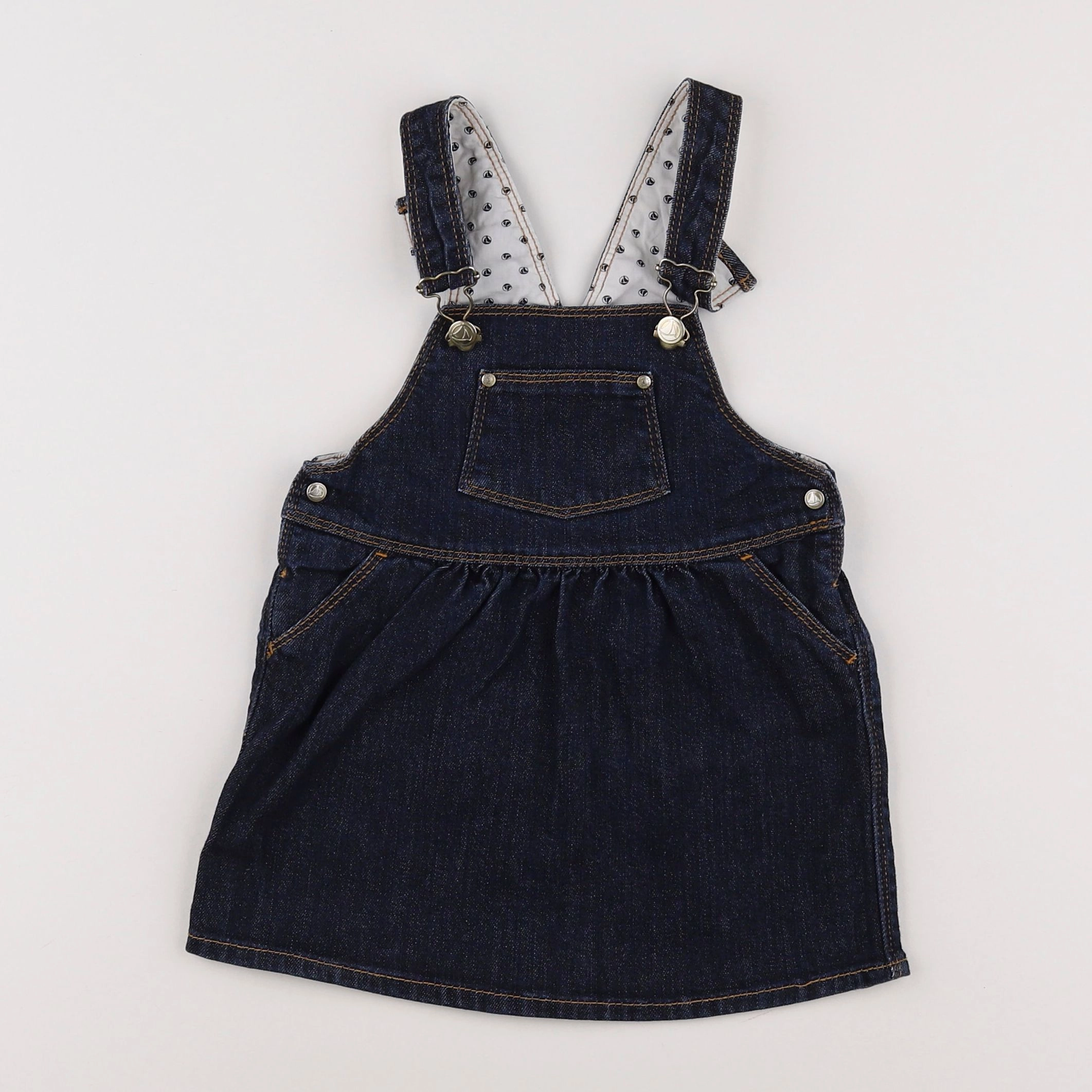 Petit Bateau - robe bleu - 18 mois