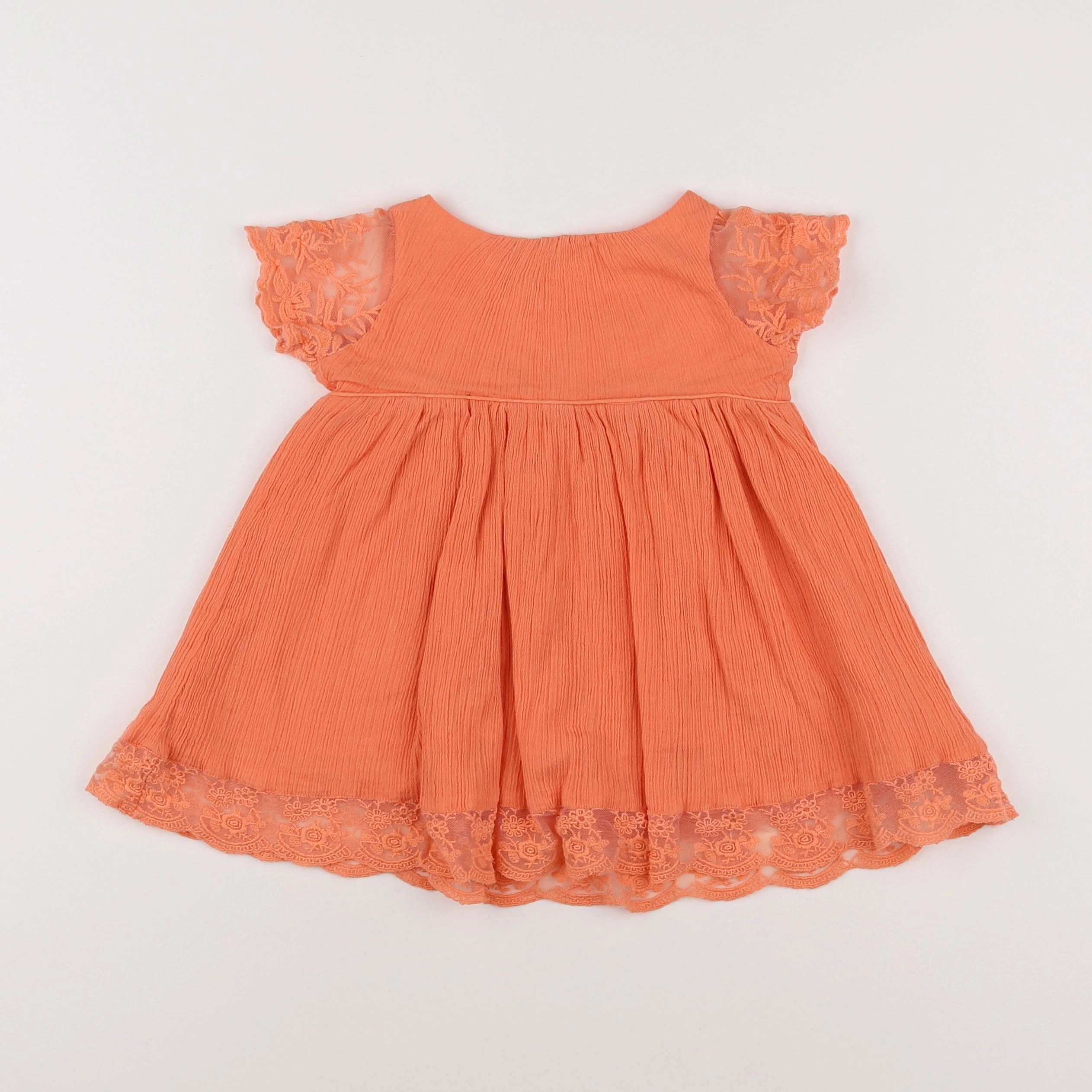 Les petits inclassables  - robe orange - 6 mois