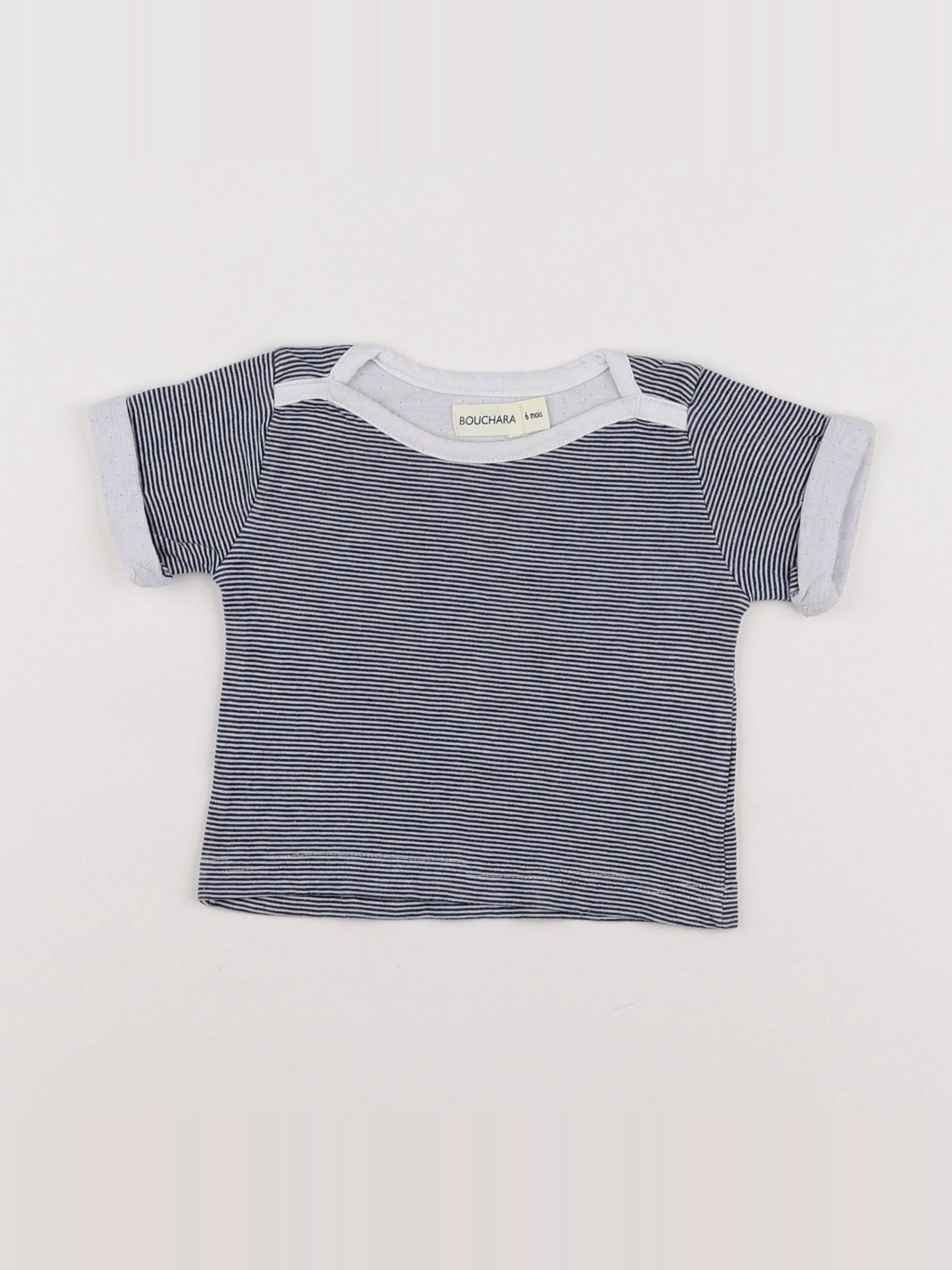 Bouchara - tee-shirt bleu - 6 mois