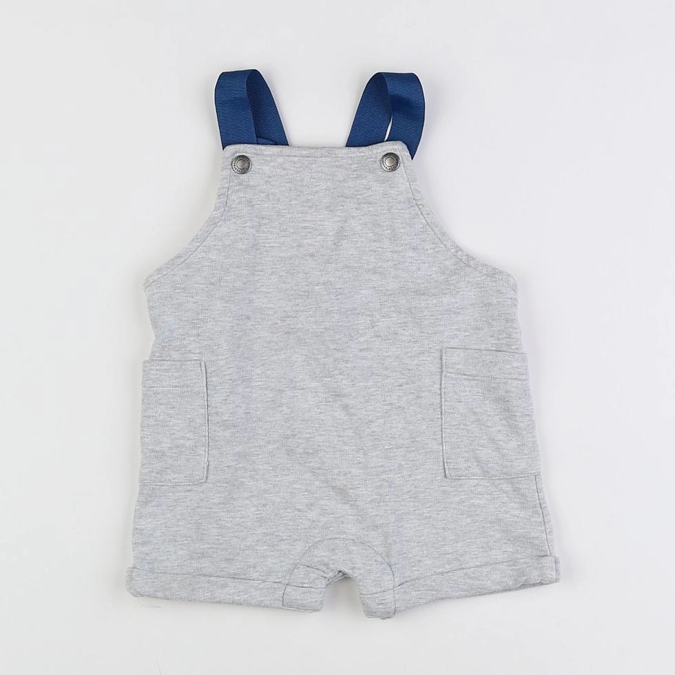 Vertbaudet - salopette gris - 9 mois
