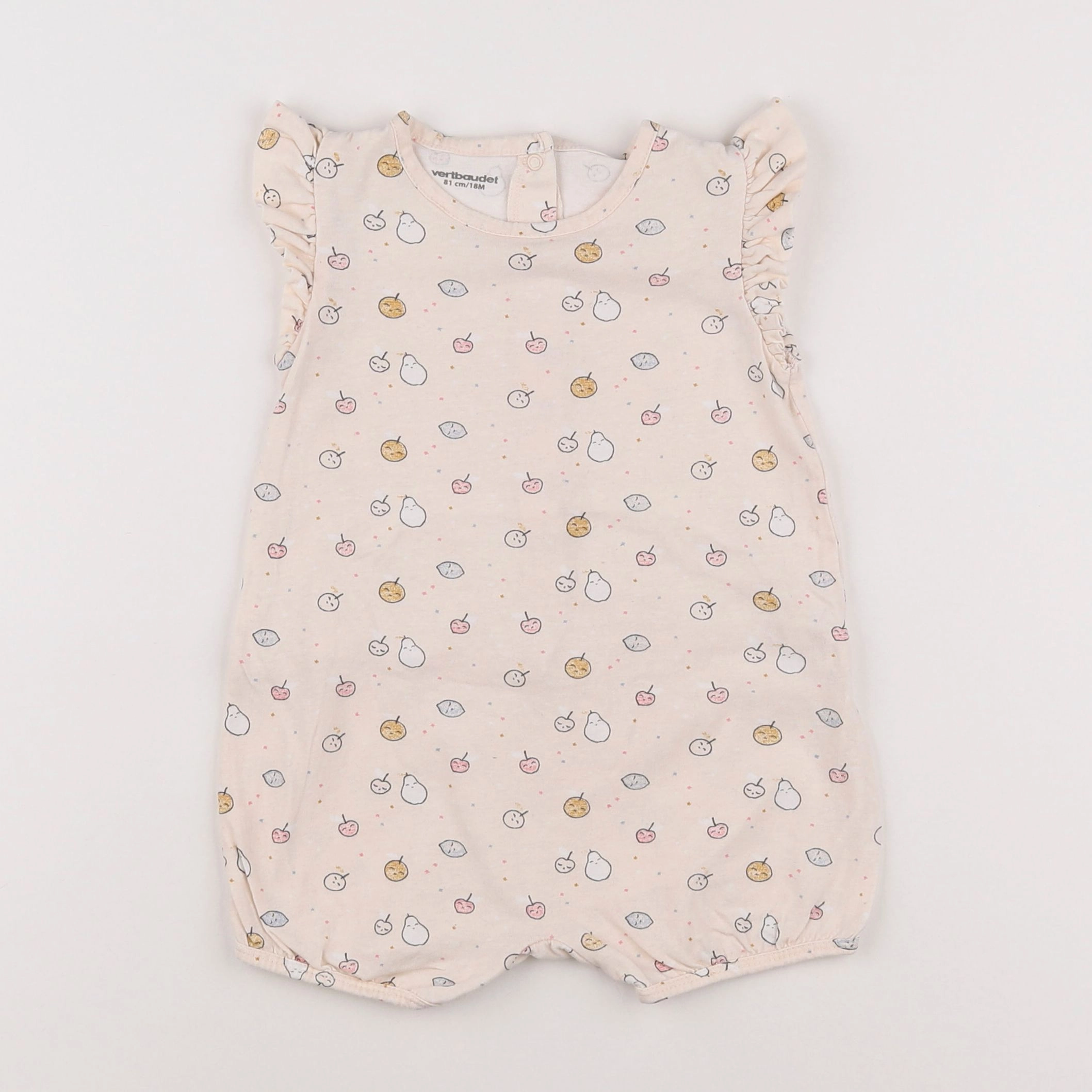 Vertbaudet - pyjama coton beige - 18 mois