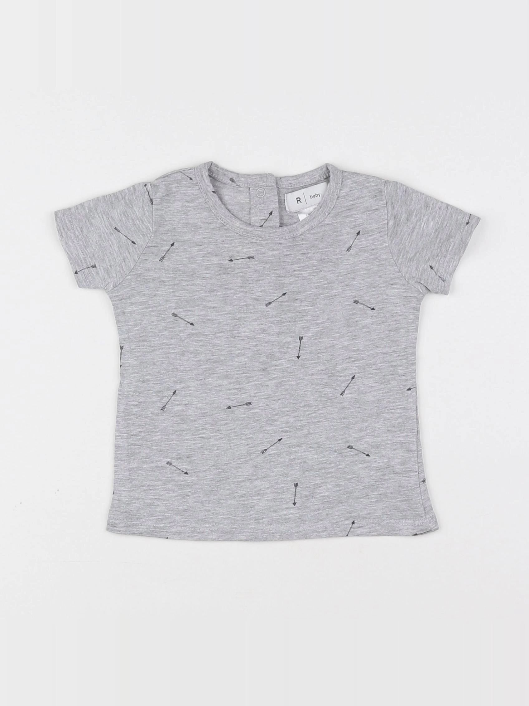 La Redoute - tee-shirt gris - 6 mois