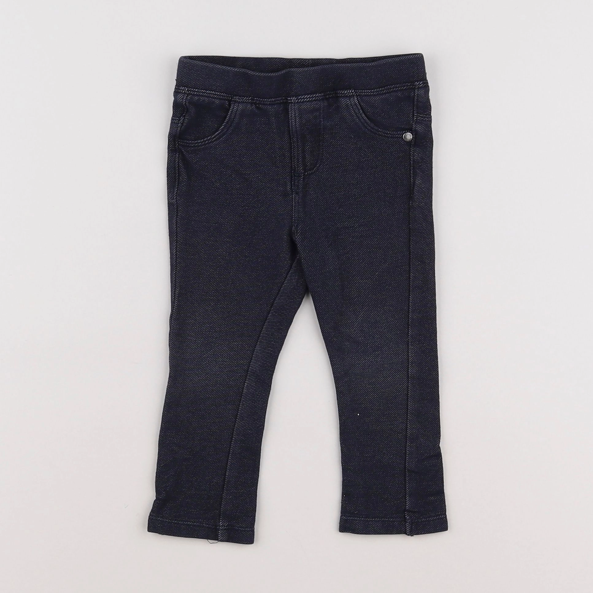 Vertbaudet - jegging bleu - 12 mois