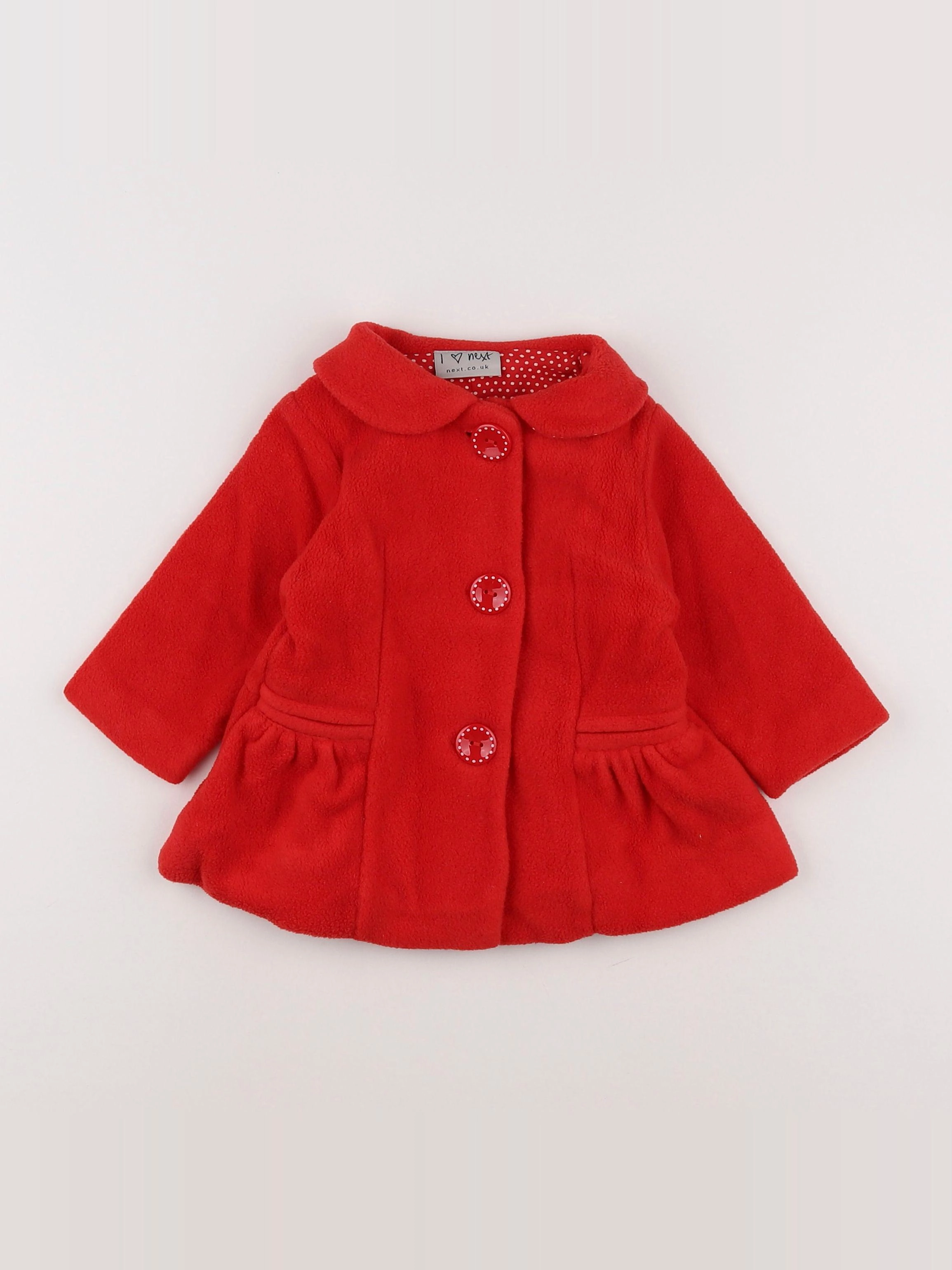 Next - veste rouge - 6/9 mois