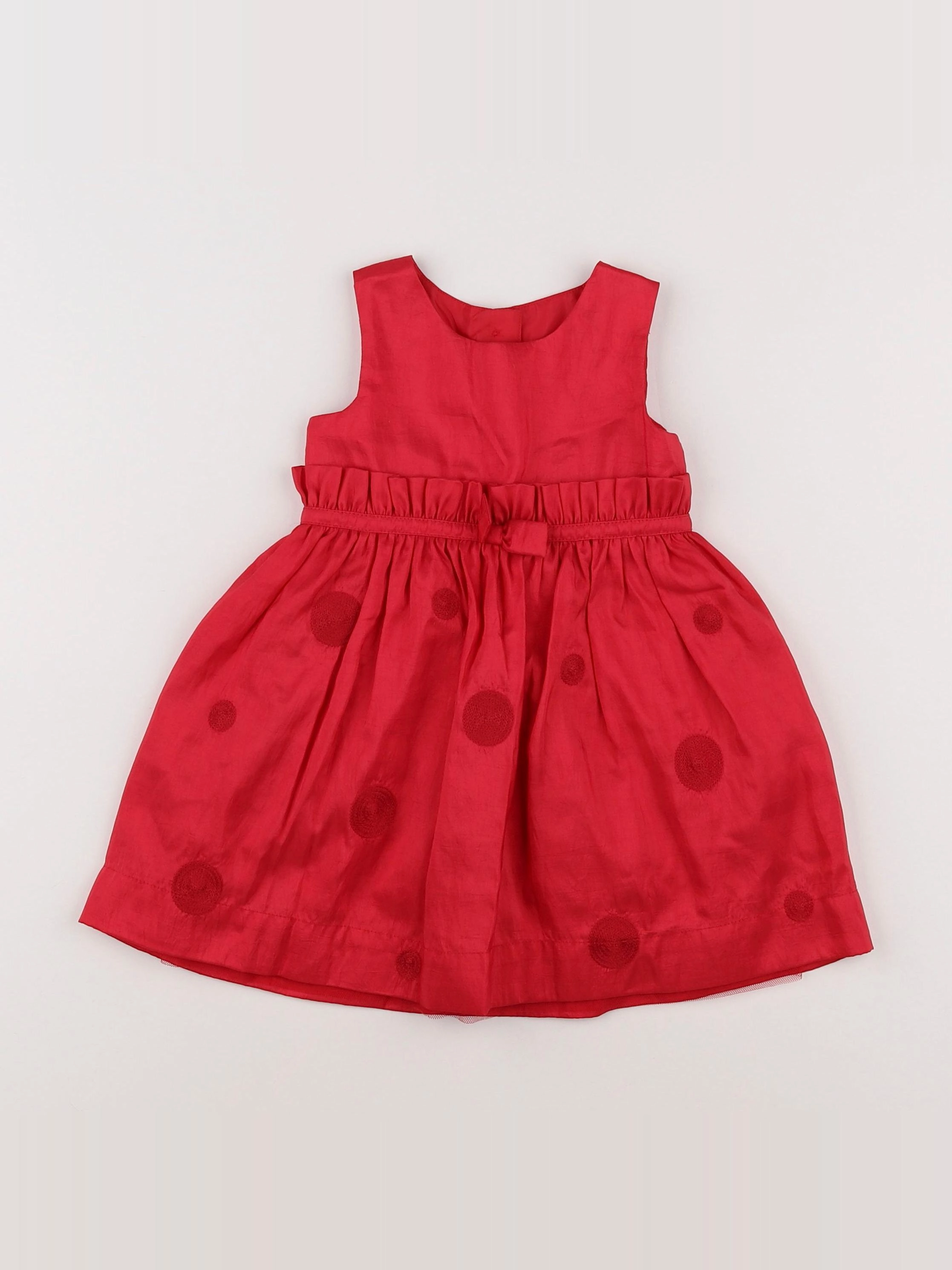 Marks & Spencer  - robe rouge - 6/9 mois